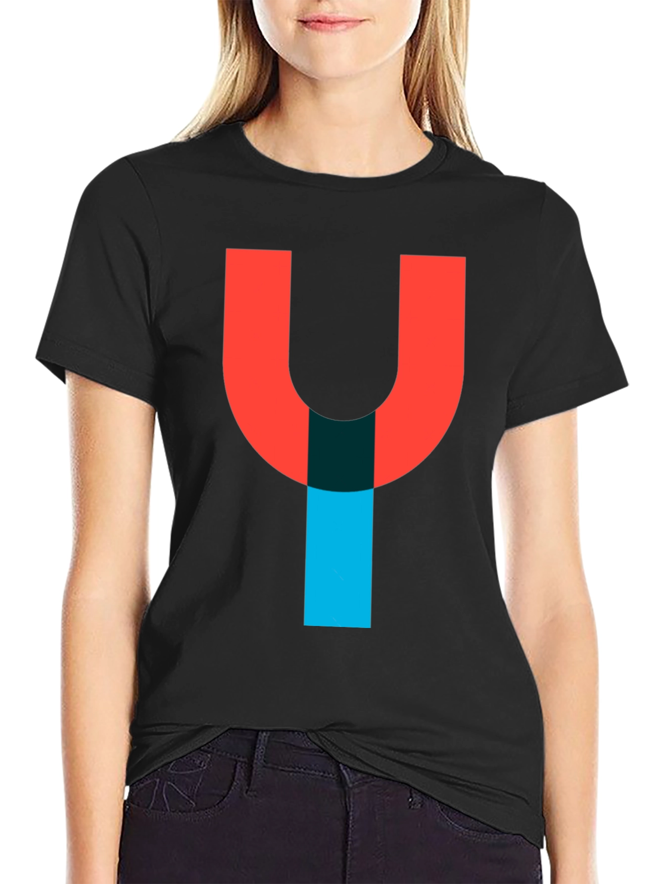 Modern Letter Y Graphic Tee - Casual Style