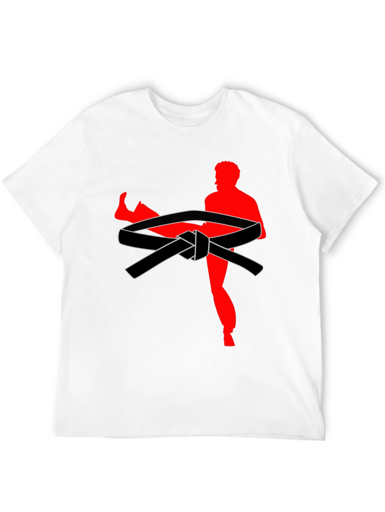 Karate Kick T-Shirt - Black Belt Design