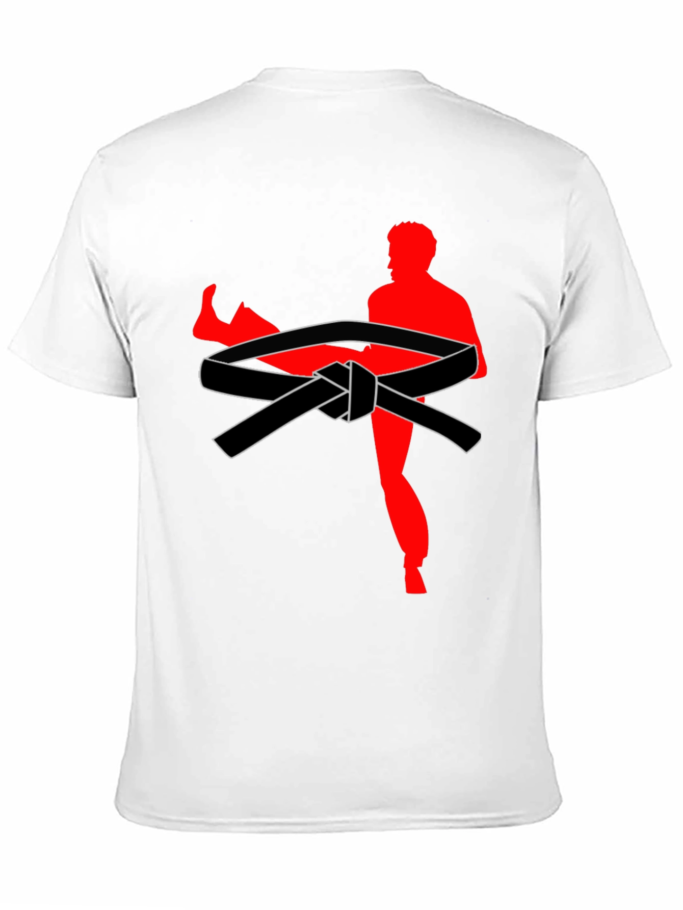 Karate Kick T-Shirt - Black Belt Design