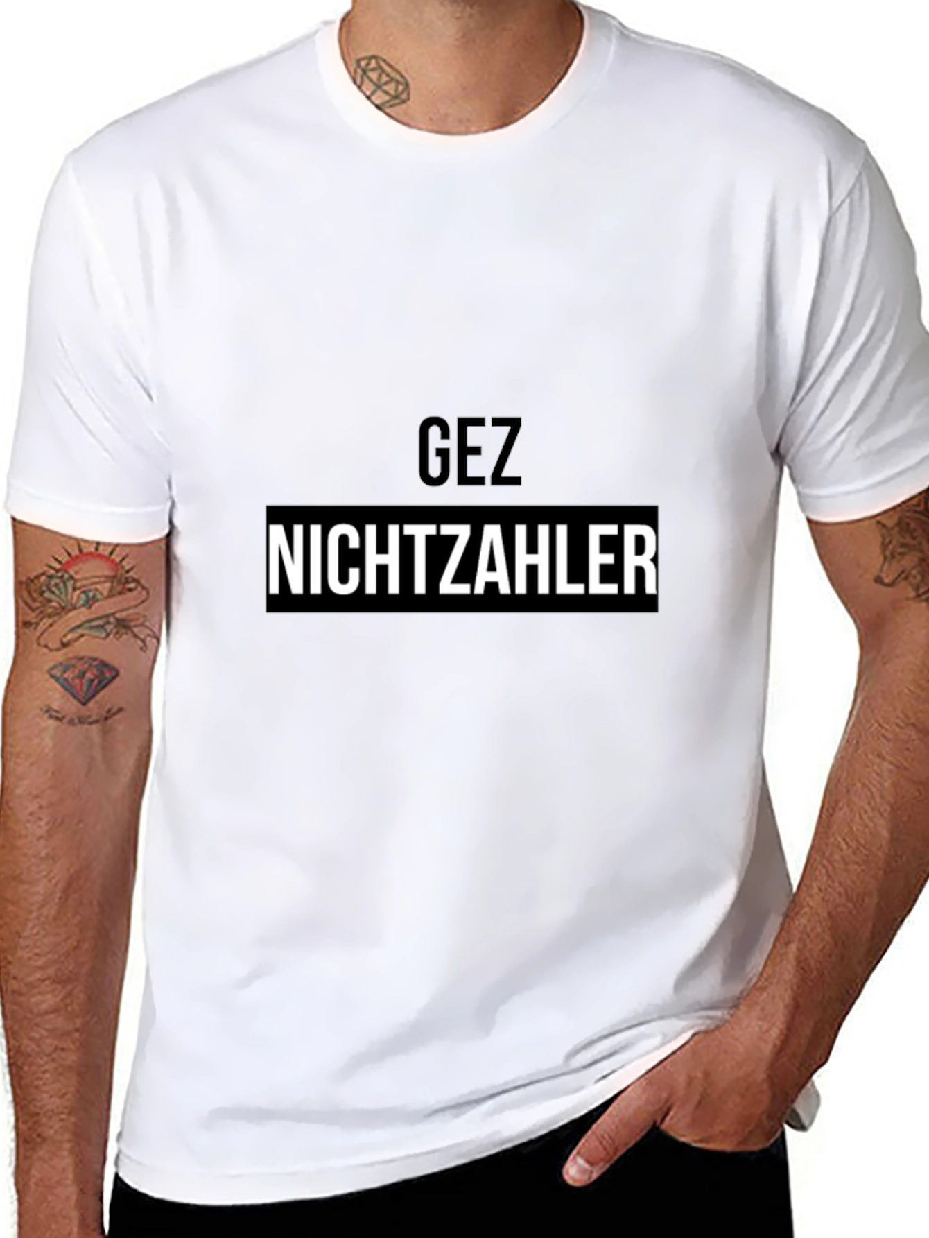 GEZ Nichtzahler Black T-Shirt - Bold Statement Tee