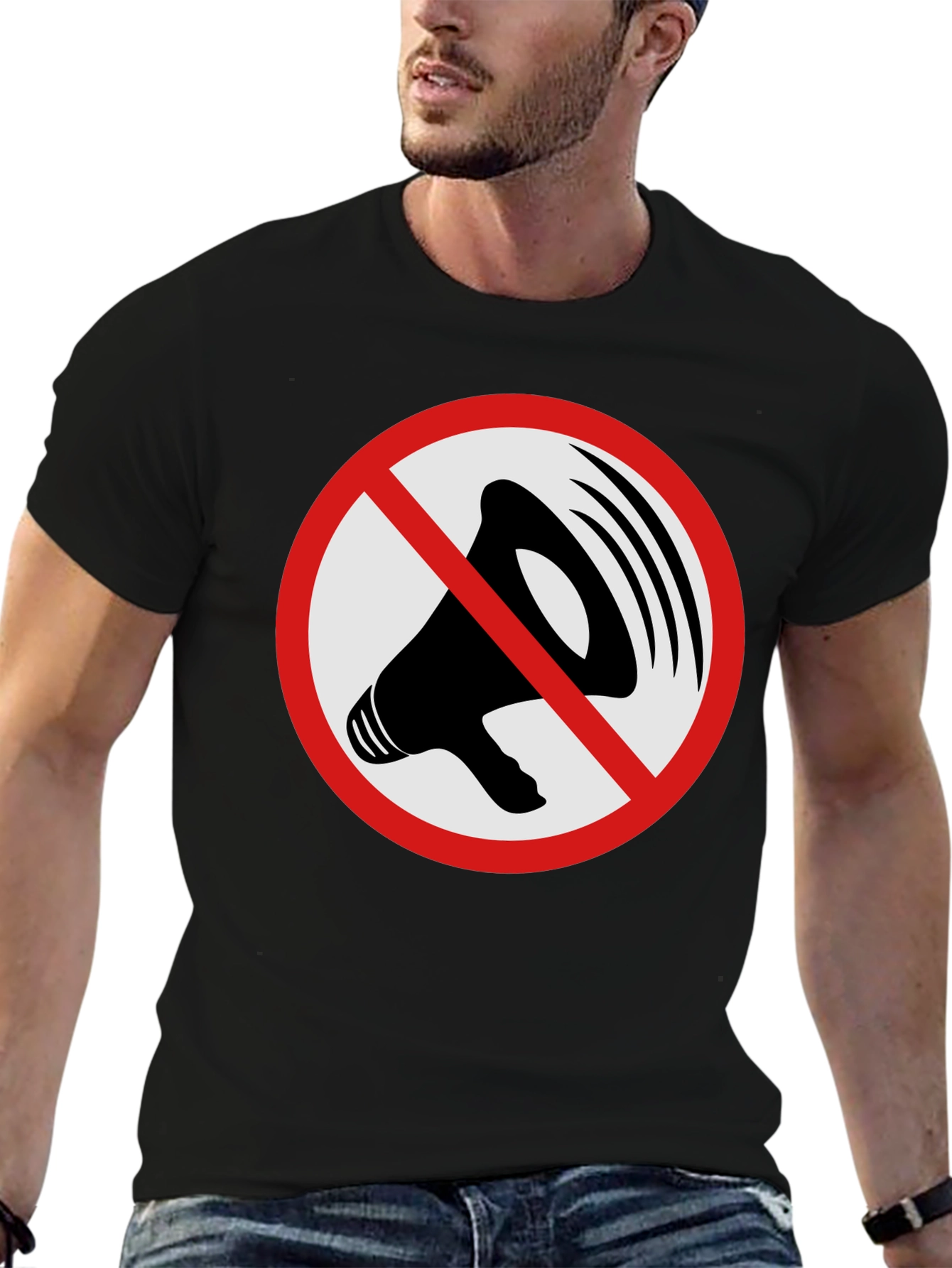 Speak Out Mens Graphic Tee - Black