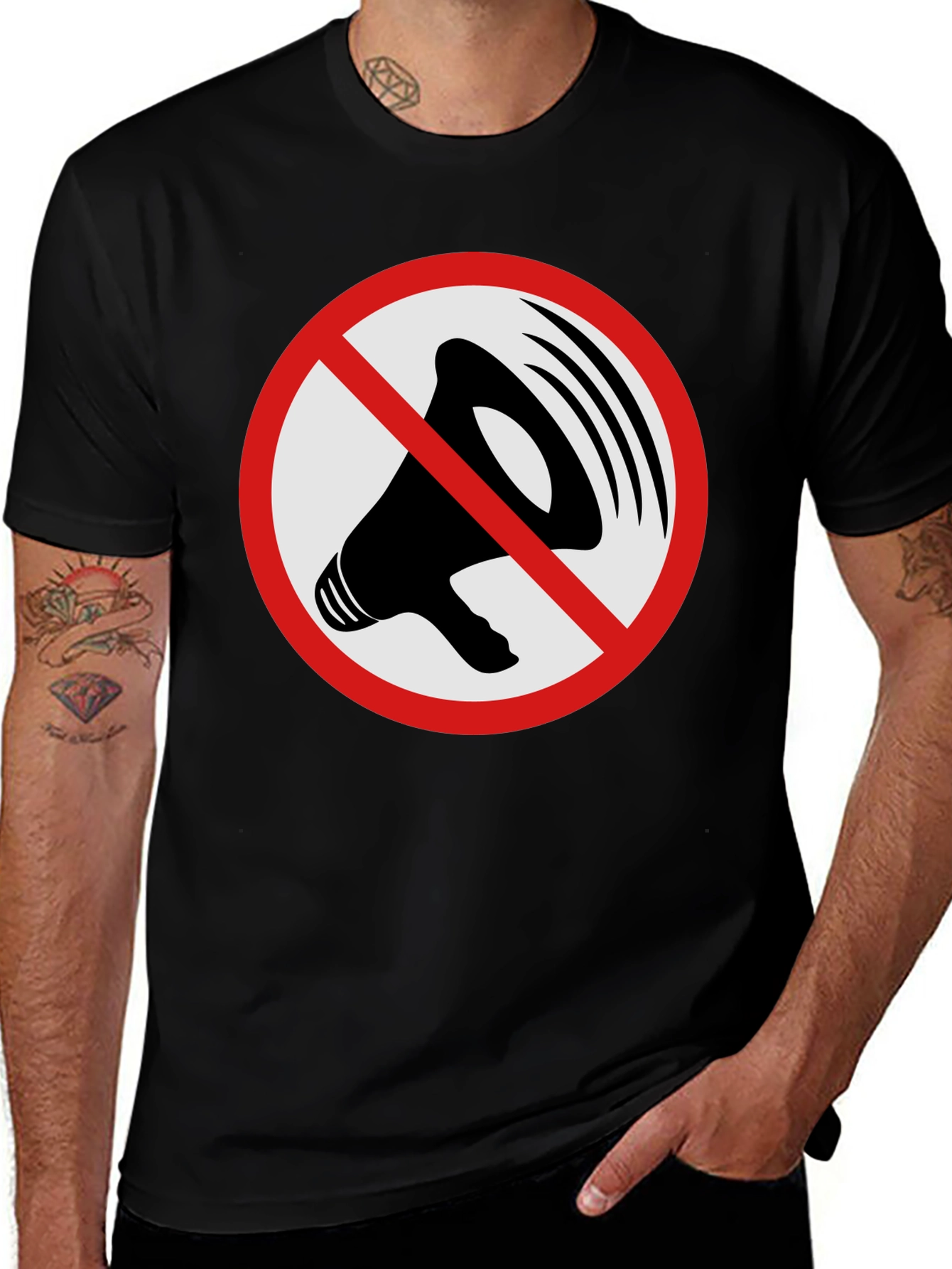 Speak Out Mens Graphic Tee - Black