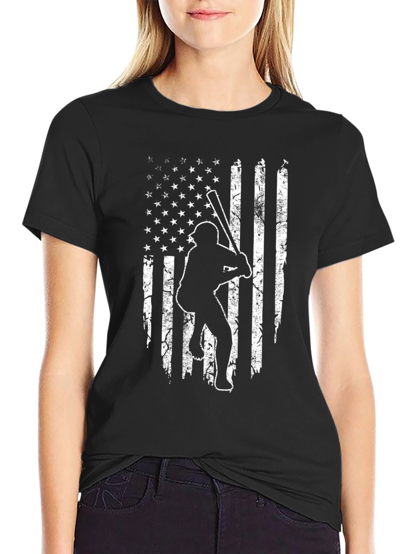 American Flag Baseball T-Shirt