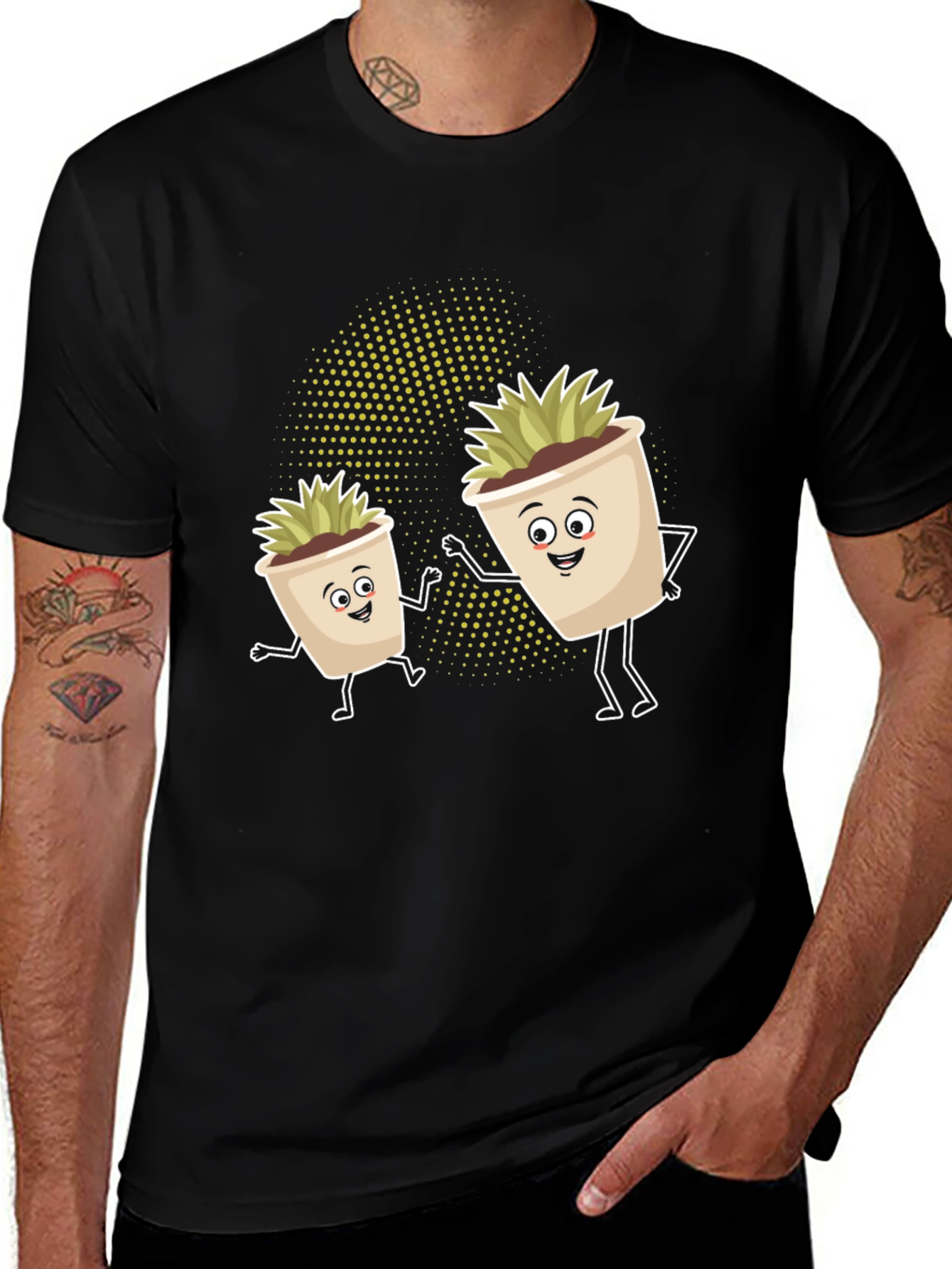 Whimsical Potted Plant Graphic Tee
