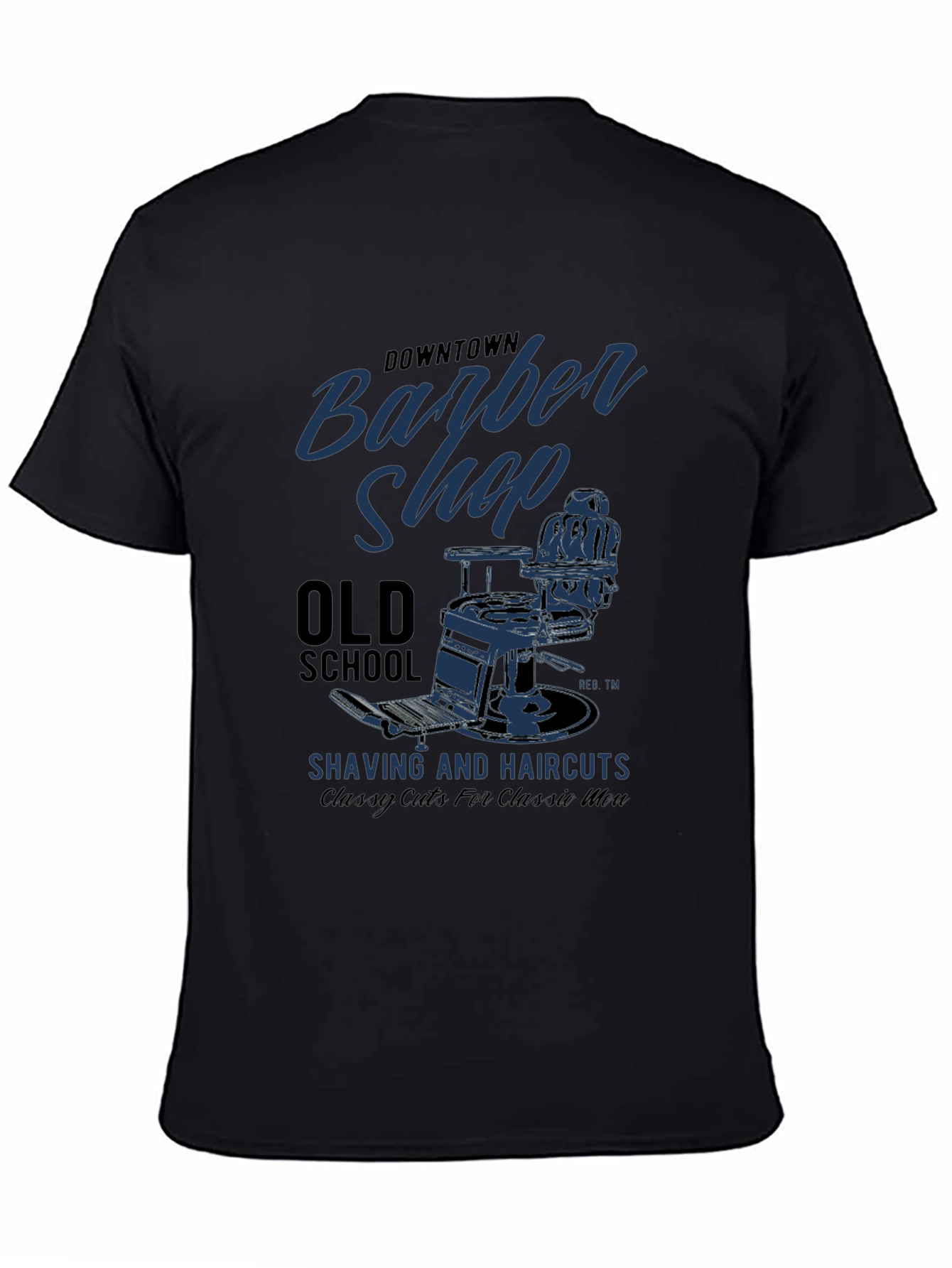 Downtown Barber Shop Old School Graphic T-Shirt