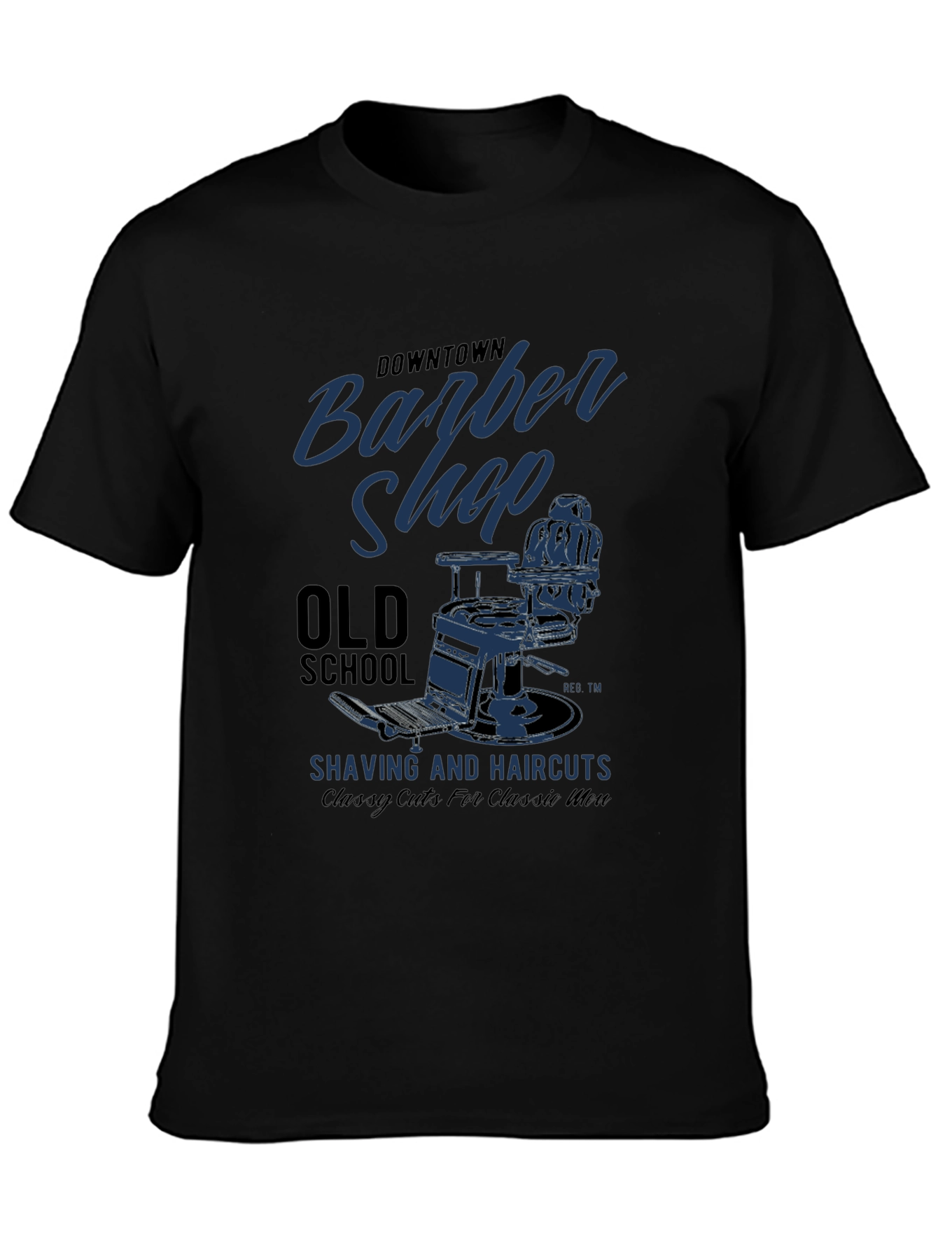 Downtown Barber Shop Old School Graphic T-Shirt