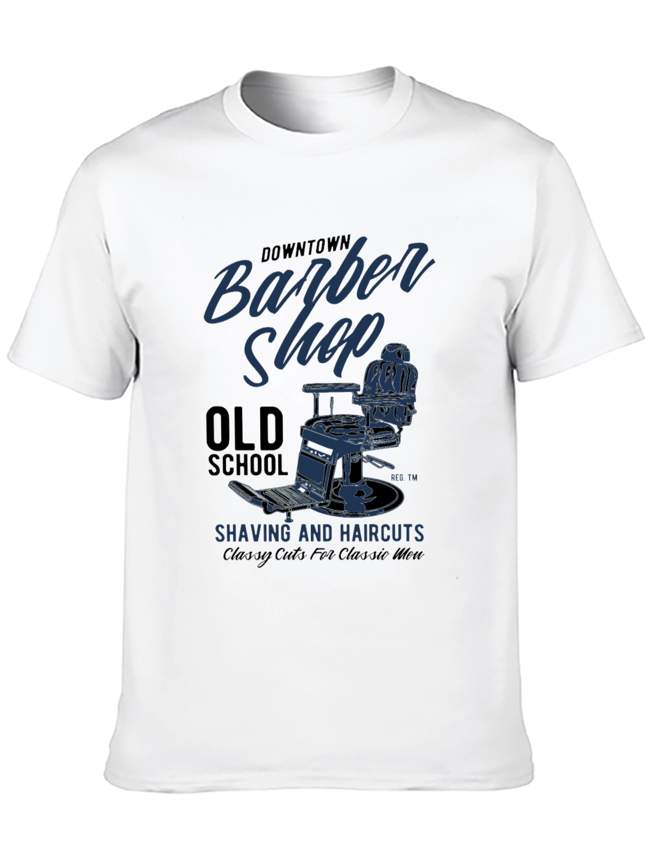 Downtown Barber Shop Old School Graphic T-Shirt