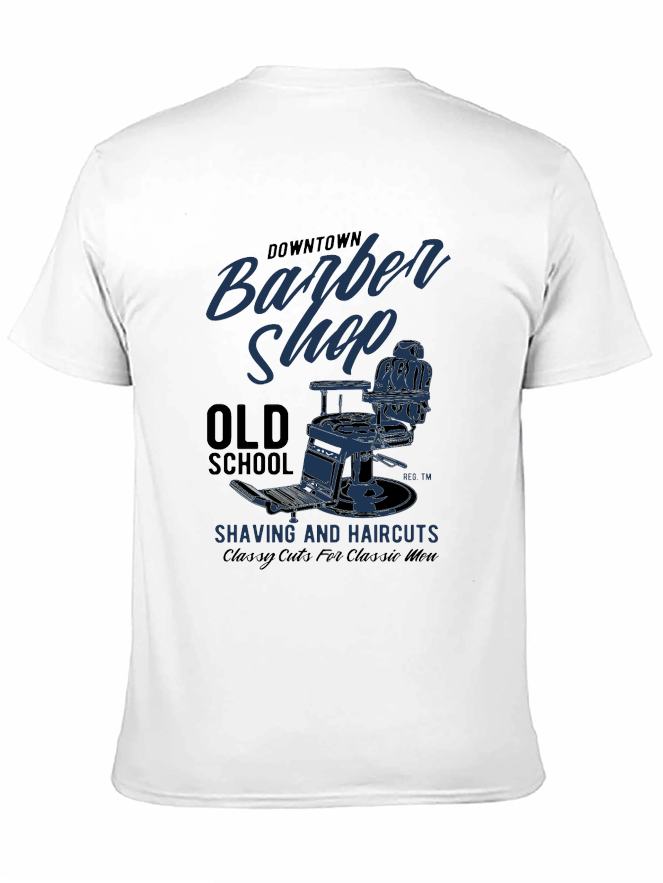 Downtown Barber Shop Old School Graphic T-Shirt