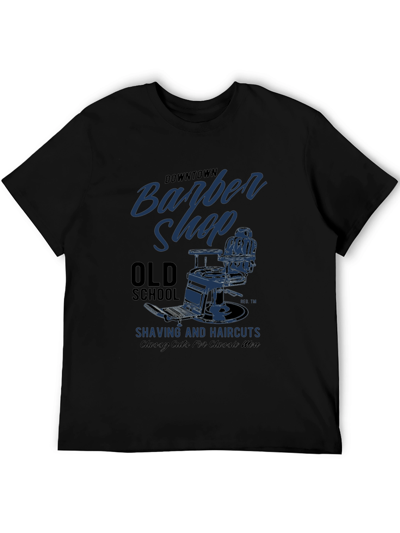 Downtown Barber Shop Old School Graphic T-Shirt