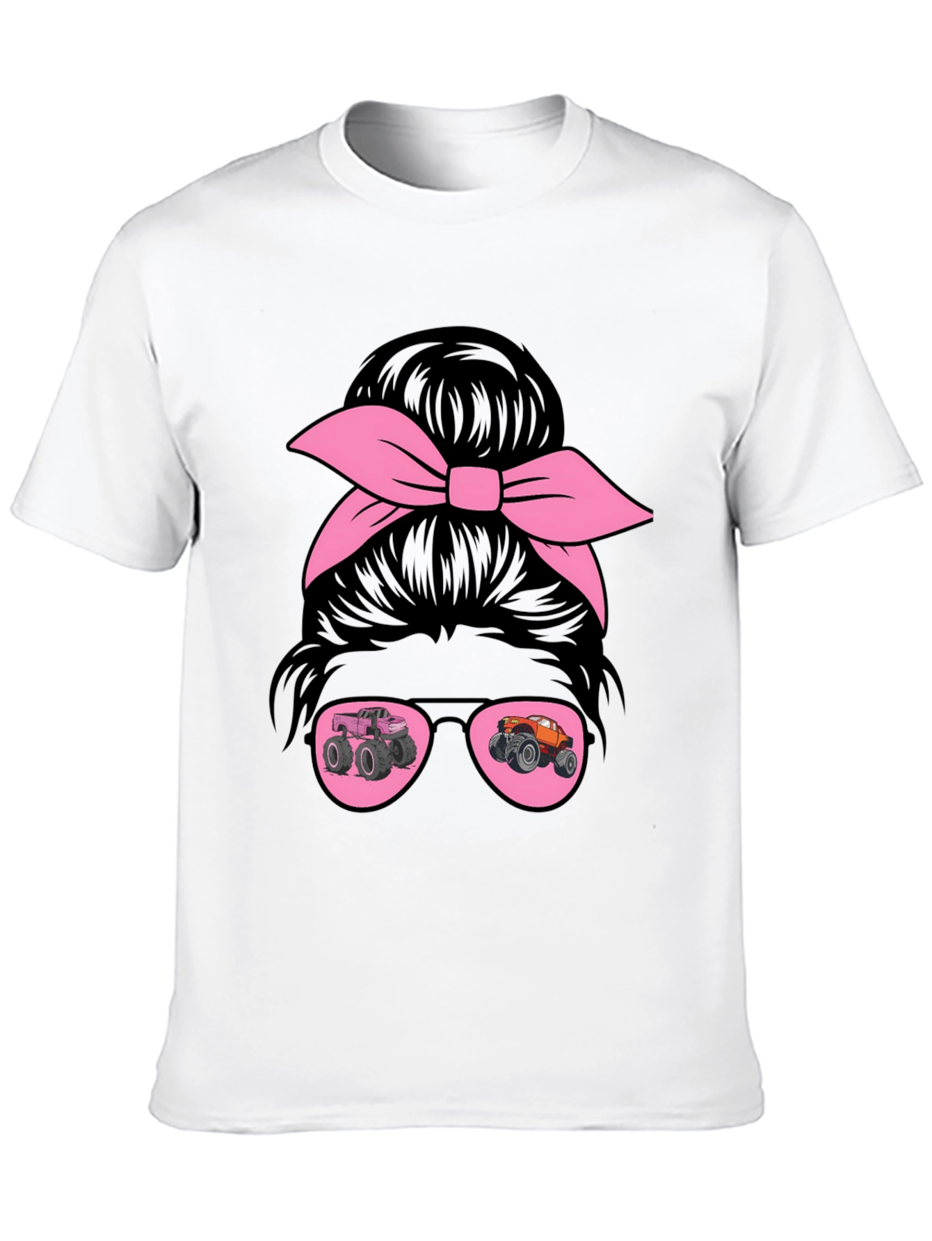 Monster Truck Messy Bun T-Shirt