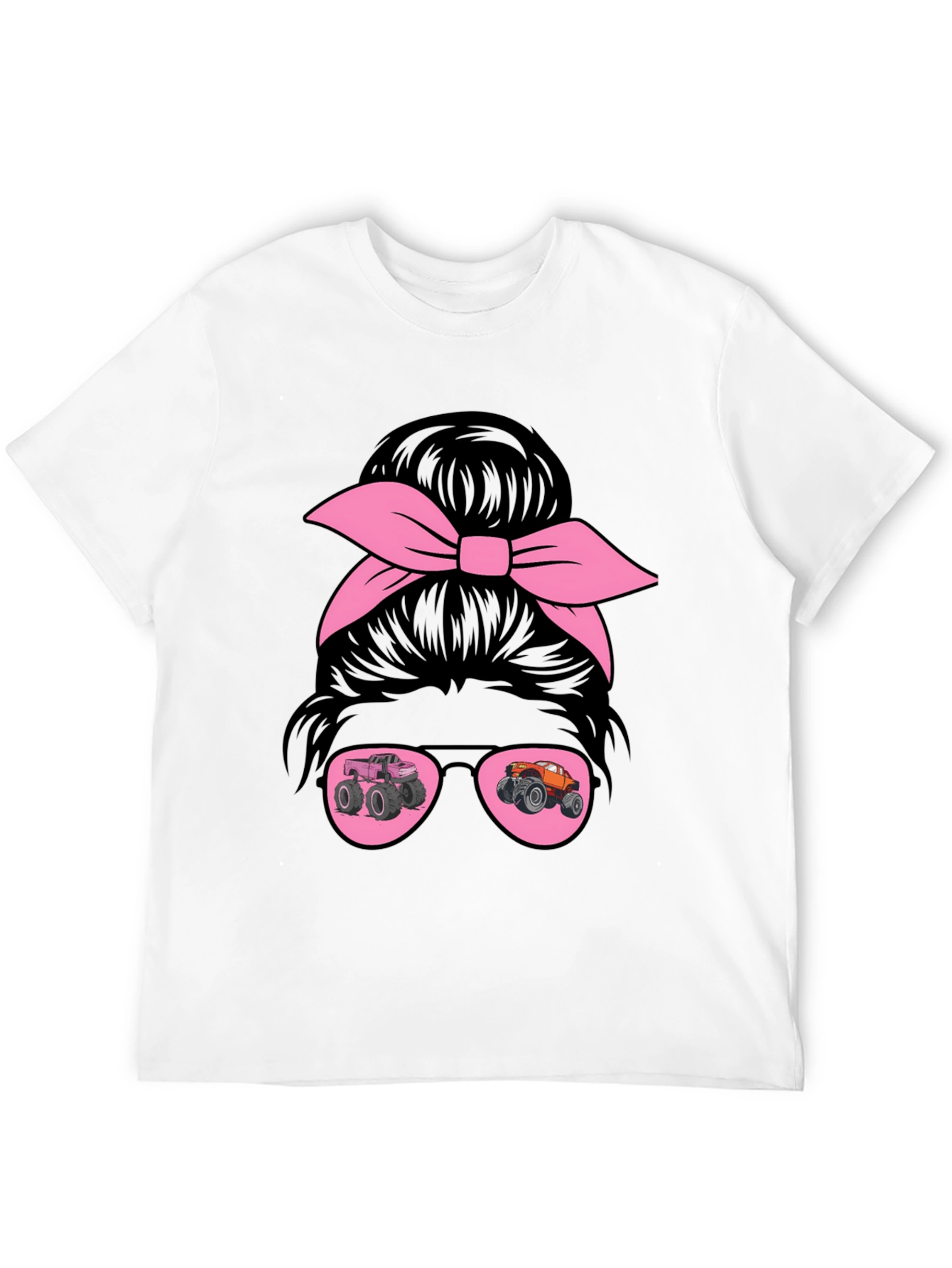 Monster Truck Messy Bun T-Shirt