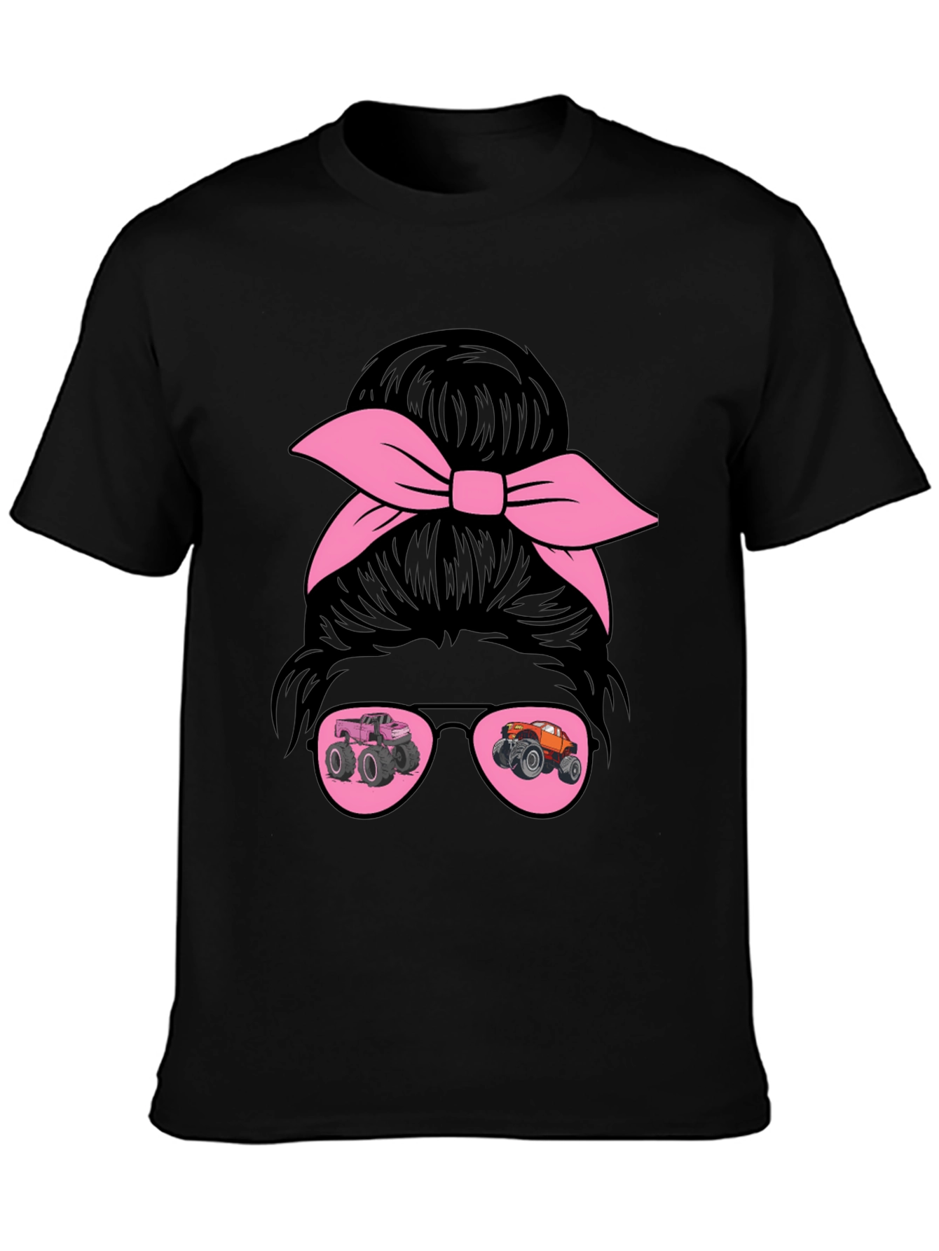 Monster Truck Messy Bun T-Shirt