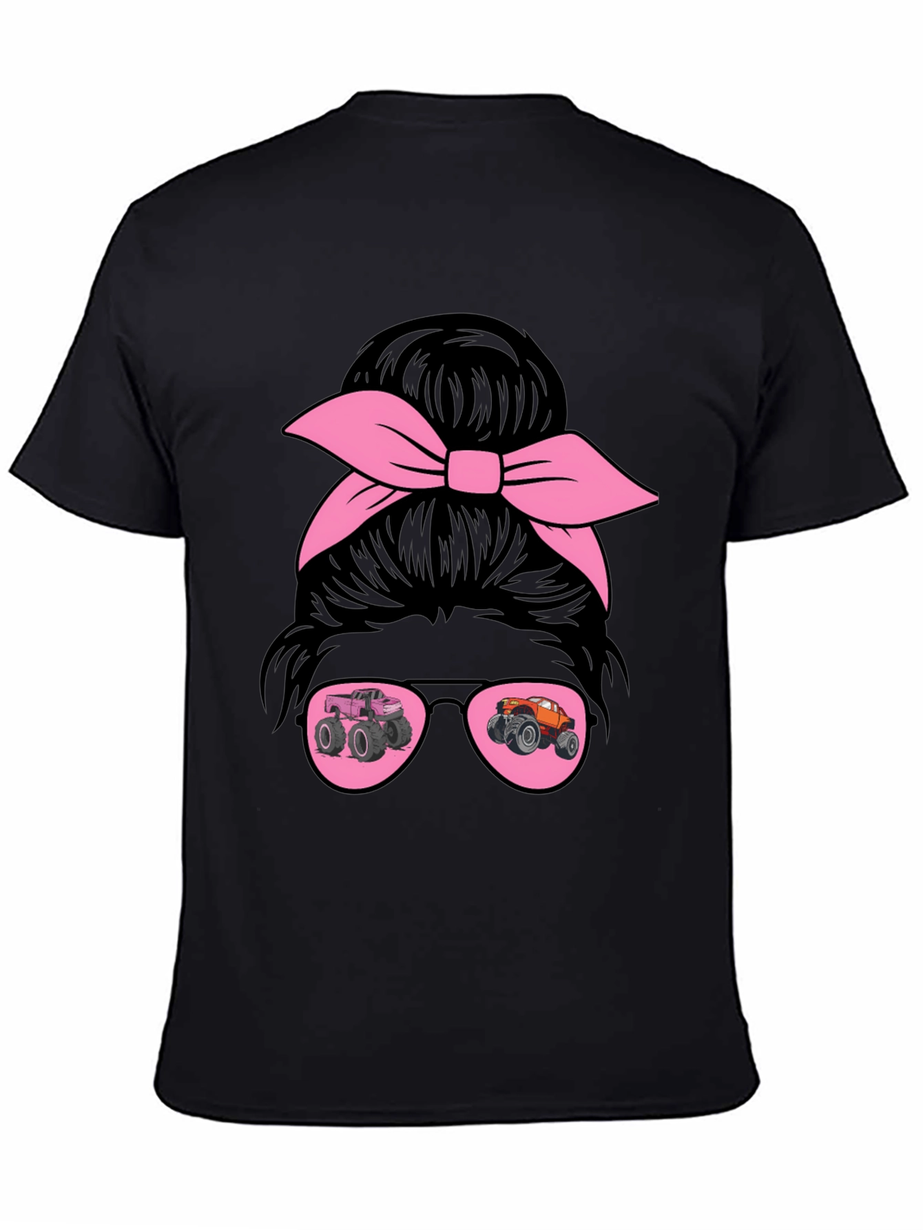 Monster Truck Messy Bun T-Shirt