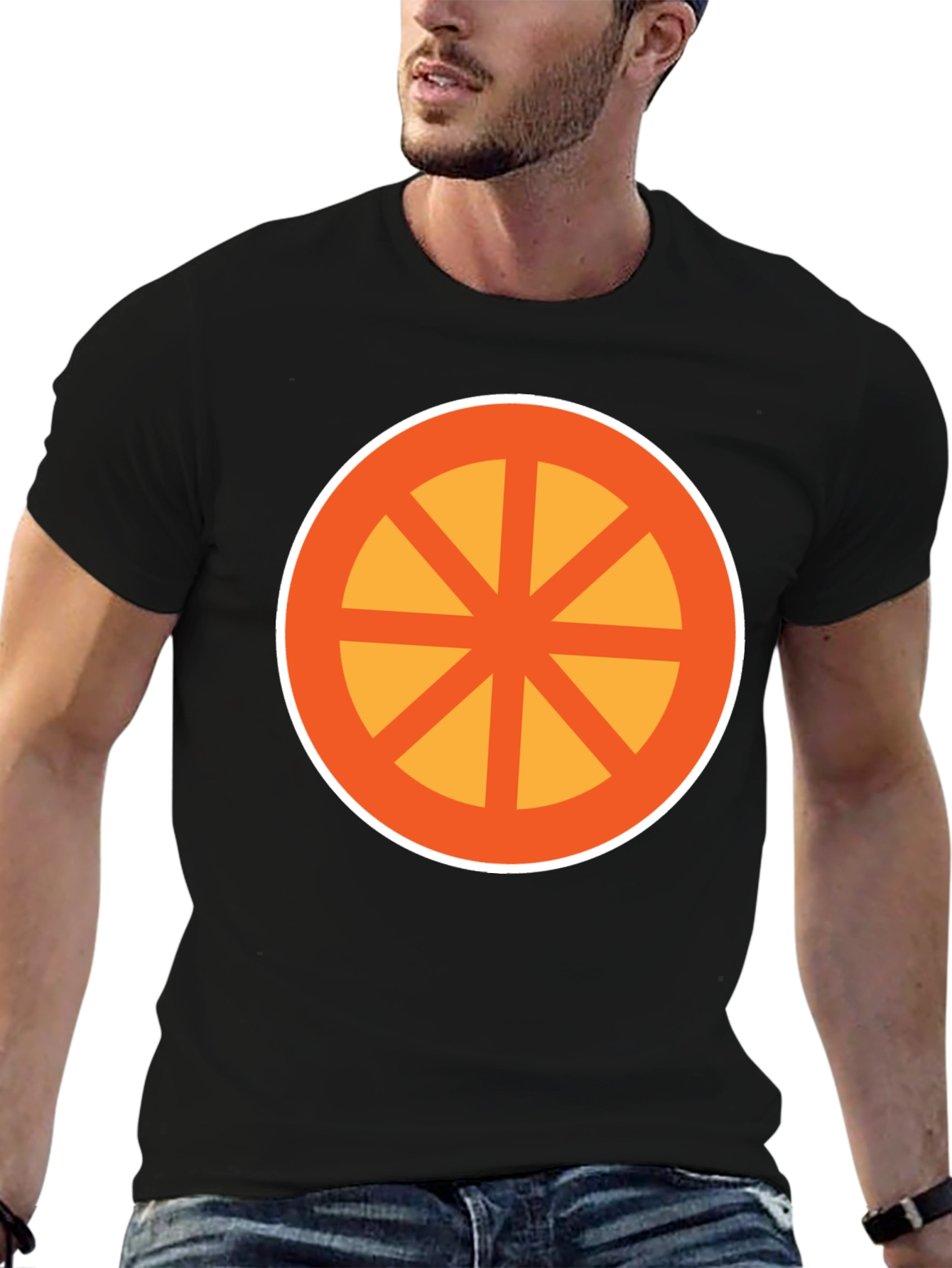 Geometric Circle Graphic Tee - Modern Casual Comfort