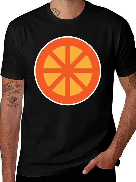 Geometric Circle Graphic Tee - Modern Casual Comfort