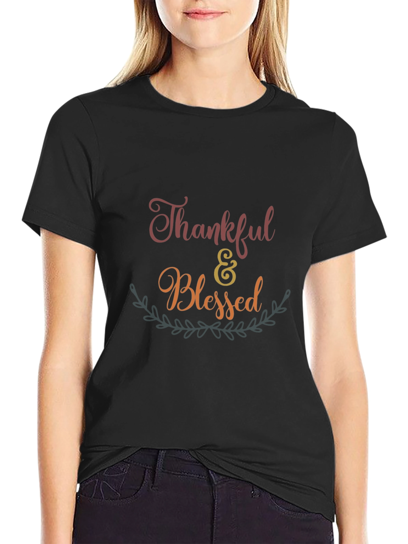 Thankful & Blessed Graphic T-Shirt