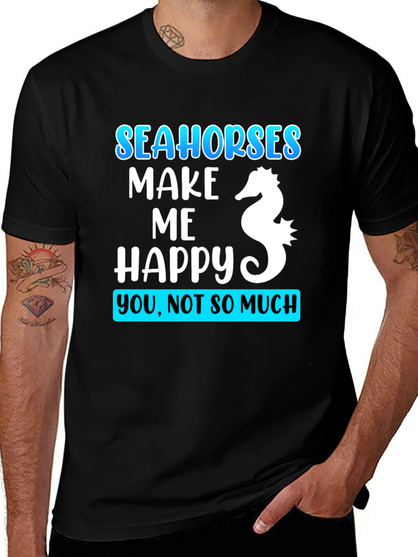 Seahorses Make Me Happy Graphic Tee