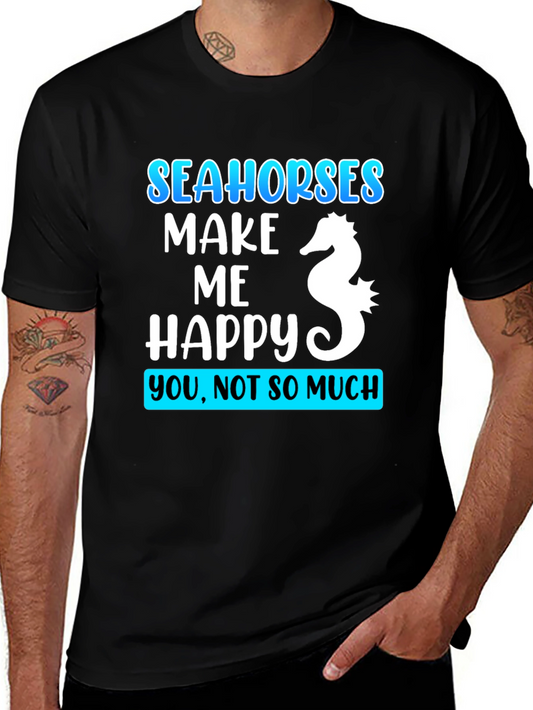 Seahorses Make Me Happy Graphic Tee