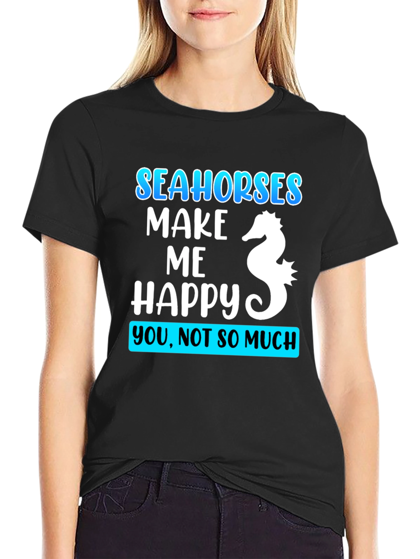 Seahorses Make Me Happy Graphic Tee