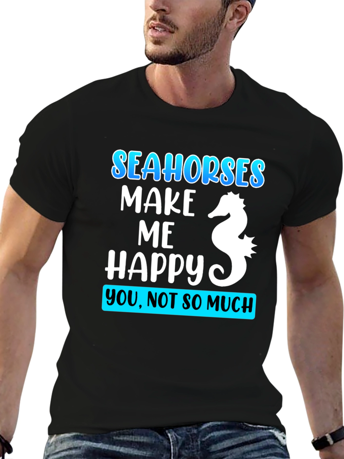 Seahorses Make Me Happy Graphic Tee