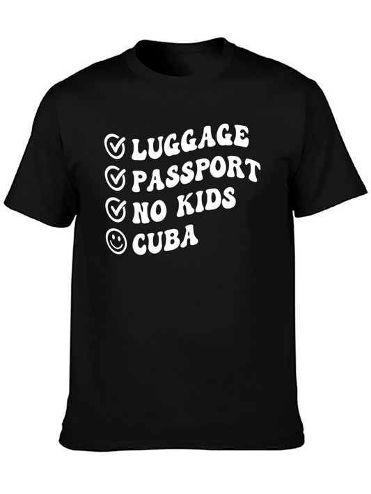 Cuba Checklist Graphic Tee - Black Travel Shirt