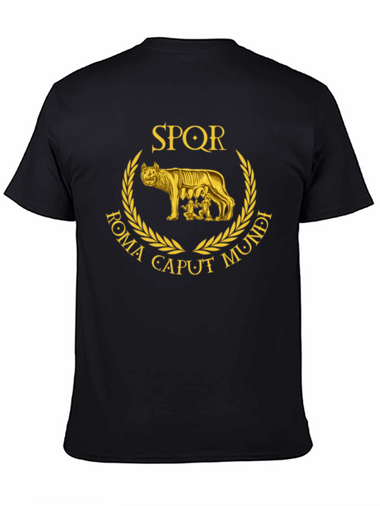 SPQR Roma Caput Mundi Wolf T-Shirt
