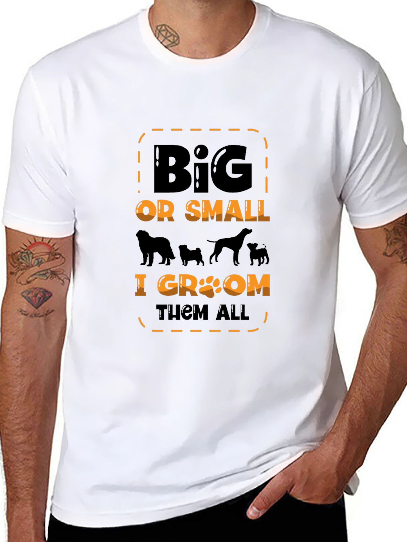 Dog Groomer T-Shirt - Big or Small