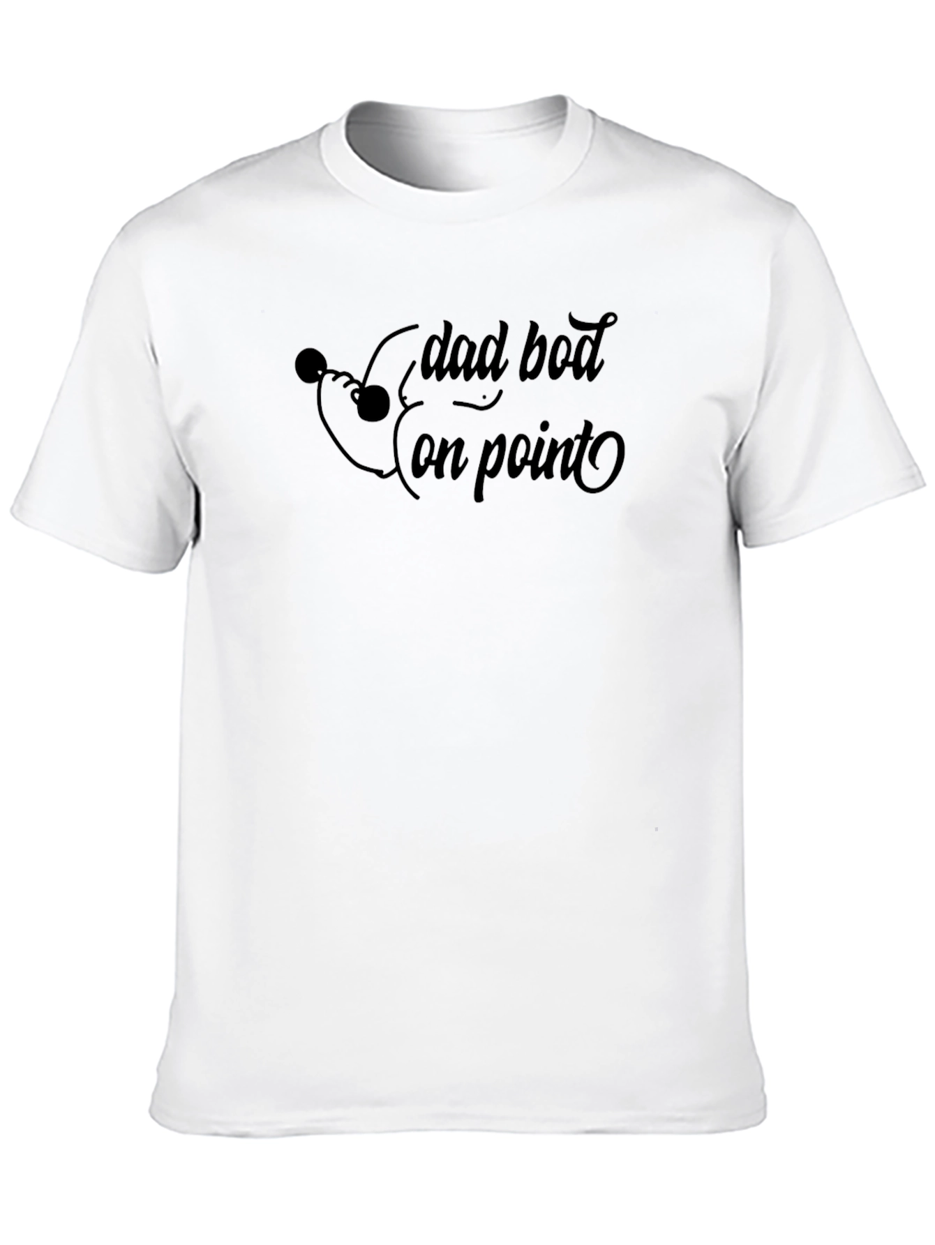 Dad Bod On Point Mens Black T-Shirt