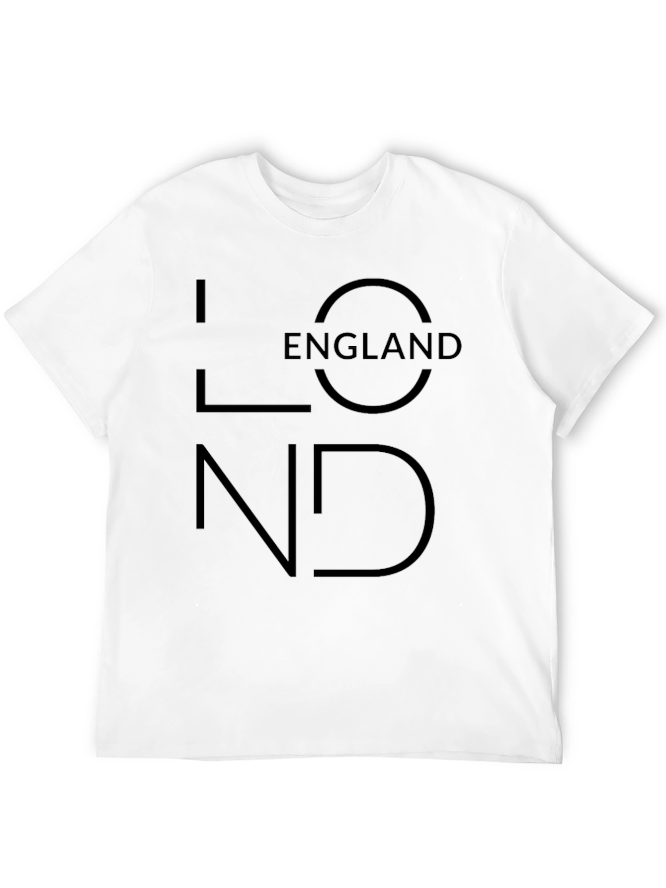 London England Graphic Print Black T-Shirt