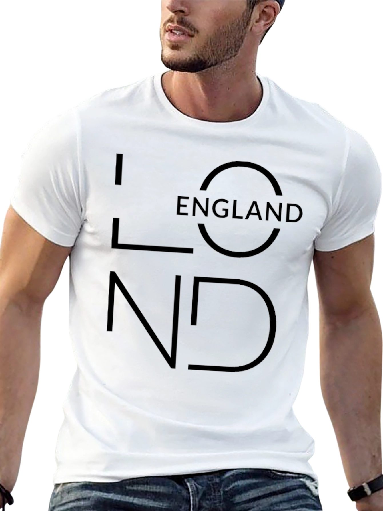 London England Graphic Print Black T-Shirt