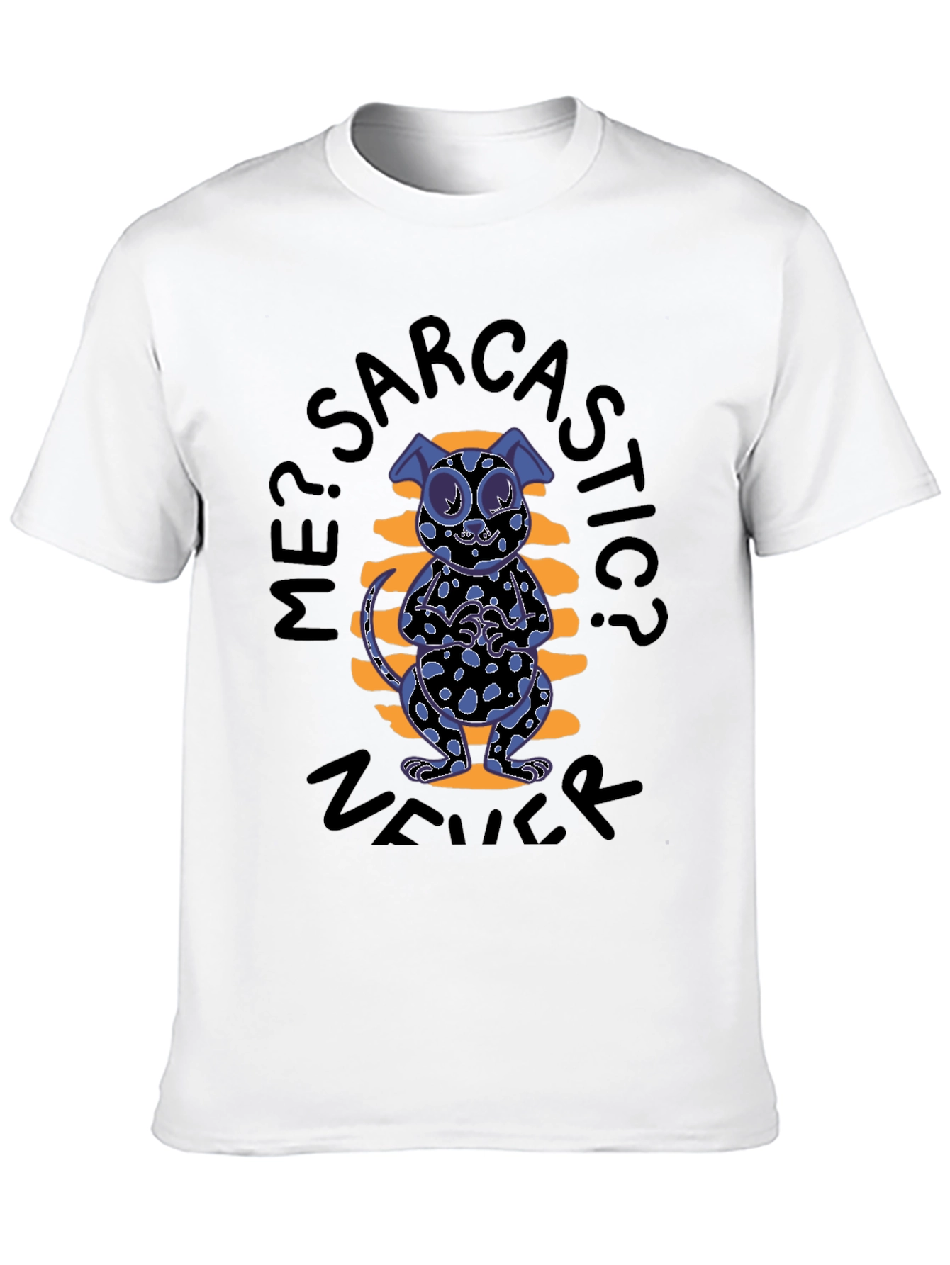 Sarcastic Cat Graphic Tee - Black