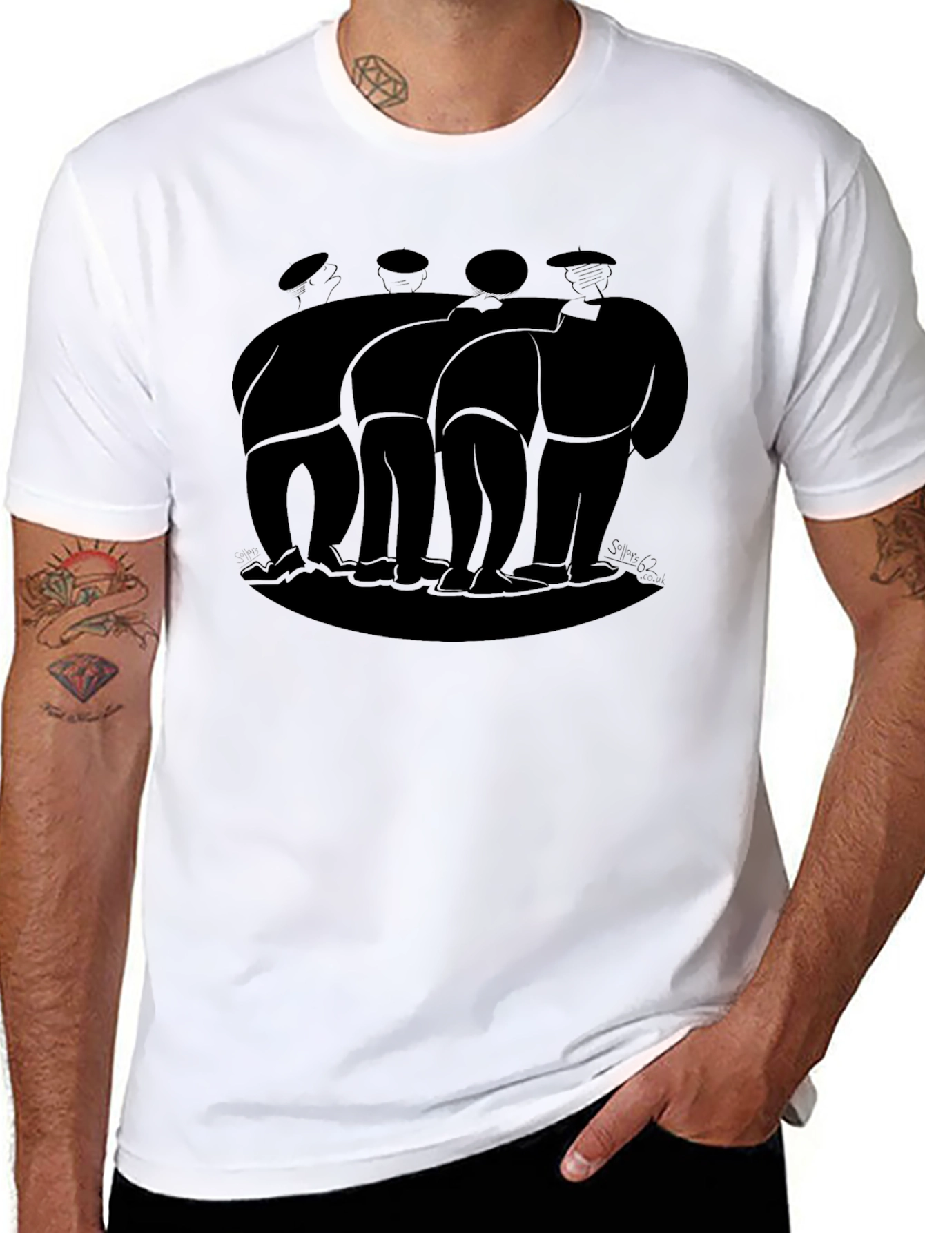 Black Graphic Tee - Basque Pelota Players