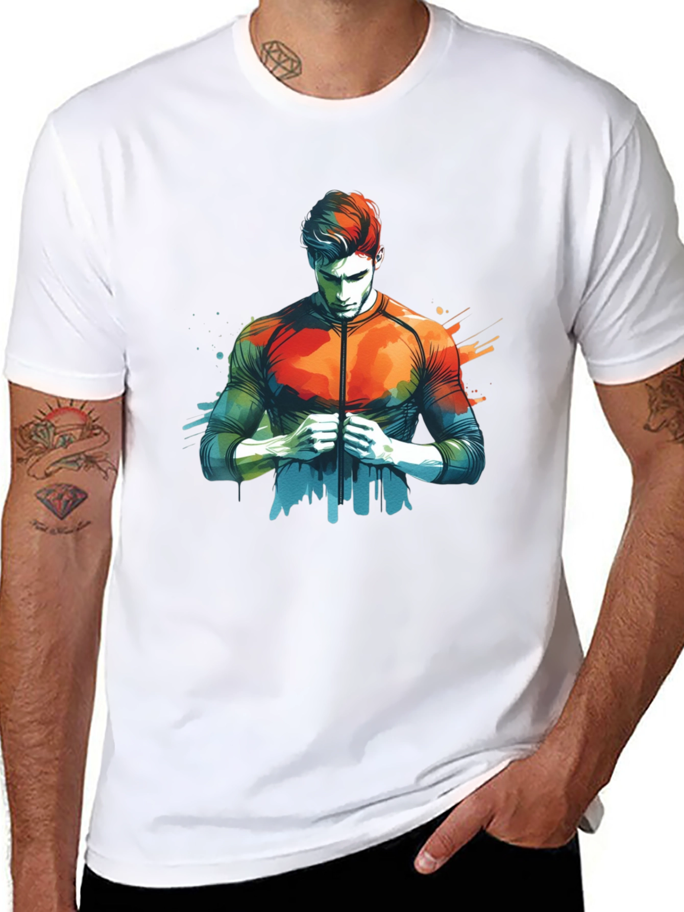 Abstract Art Mens Black T-Shirt