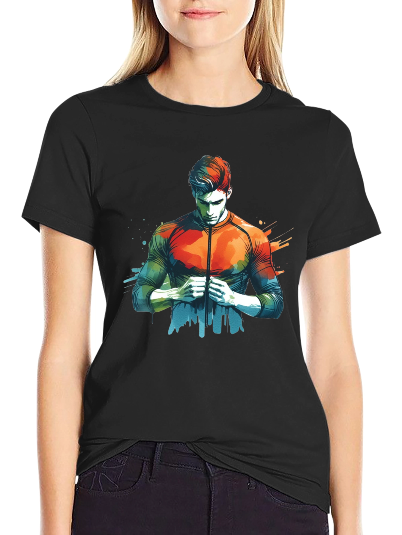 Abstract Art Mens Black T-Shirt