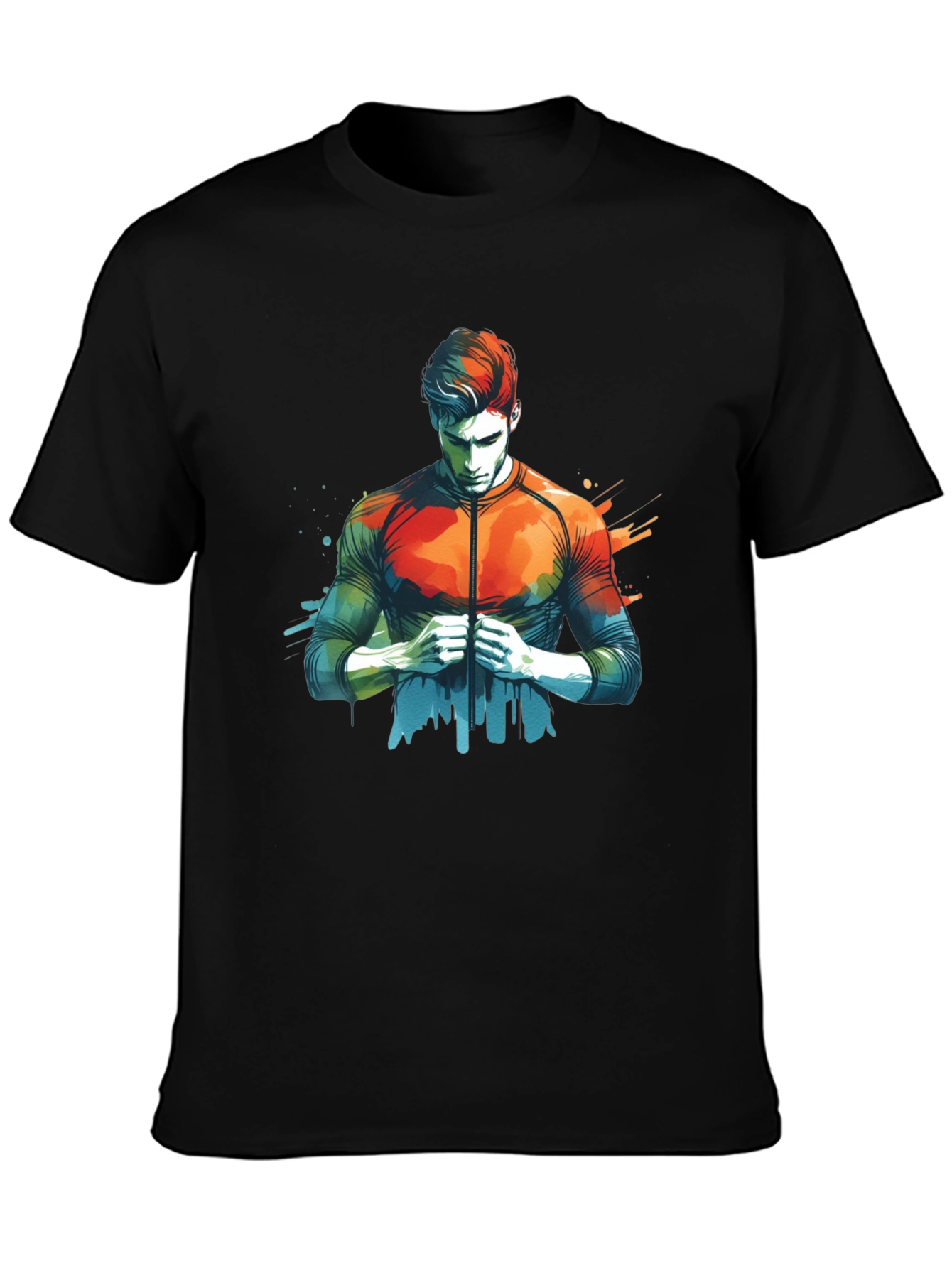 Abstract Art Mens Black T-Shirt