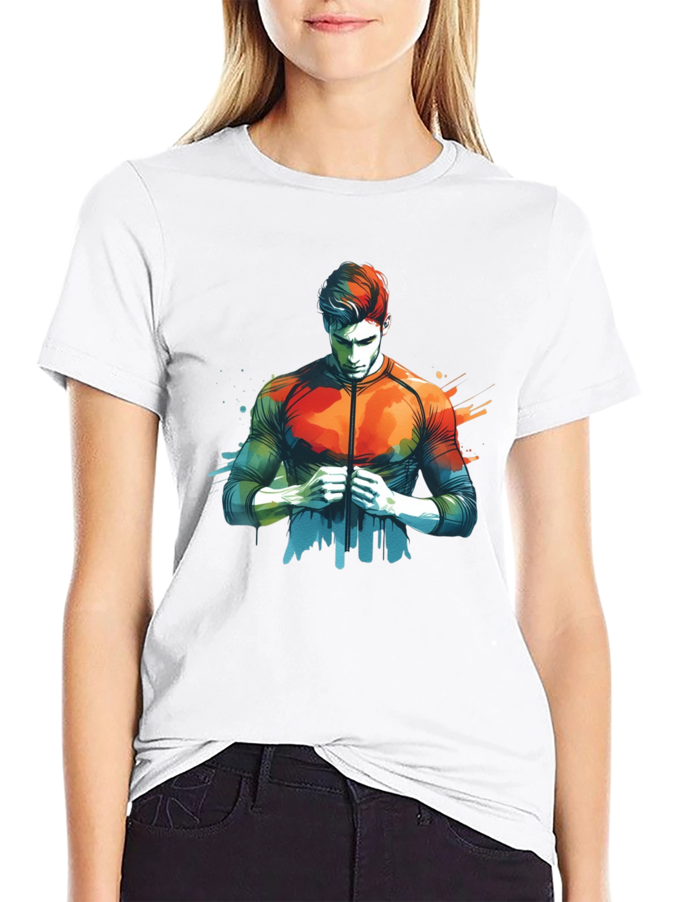 Abstract Art Mens Black T-Shirt
