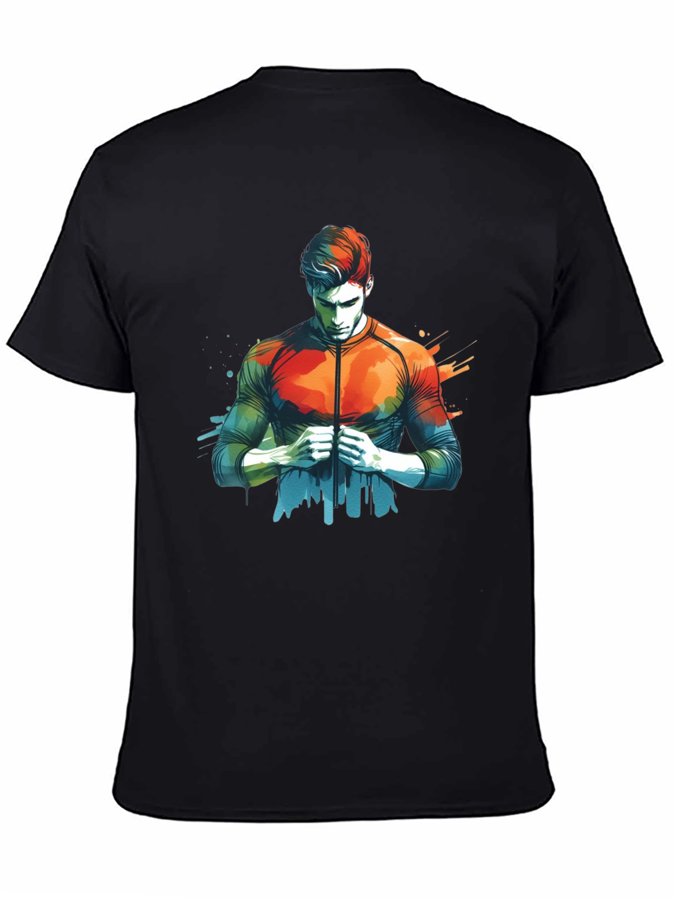 Abstract Art Mens Black T-Shirt