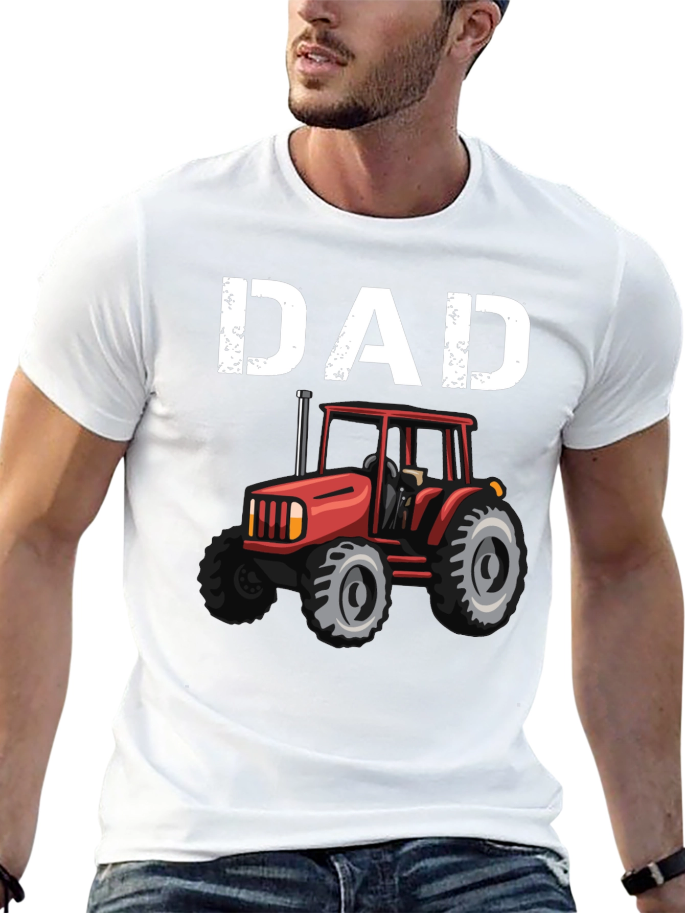 Dad Tractor Graphic T-Shirt - Fathers Day Gift