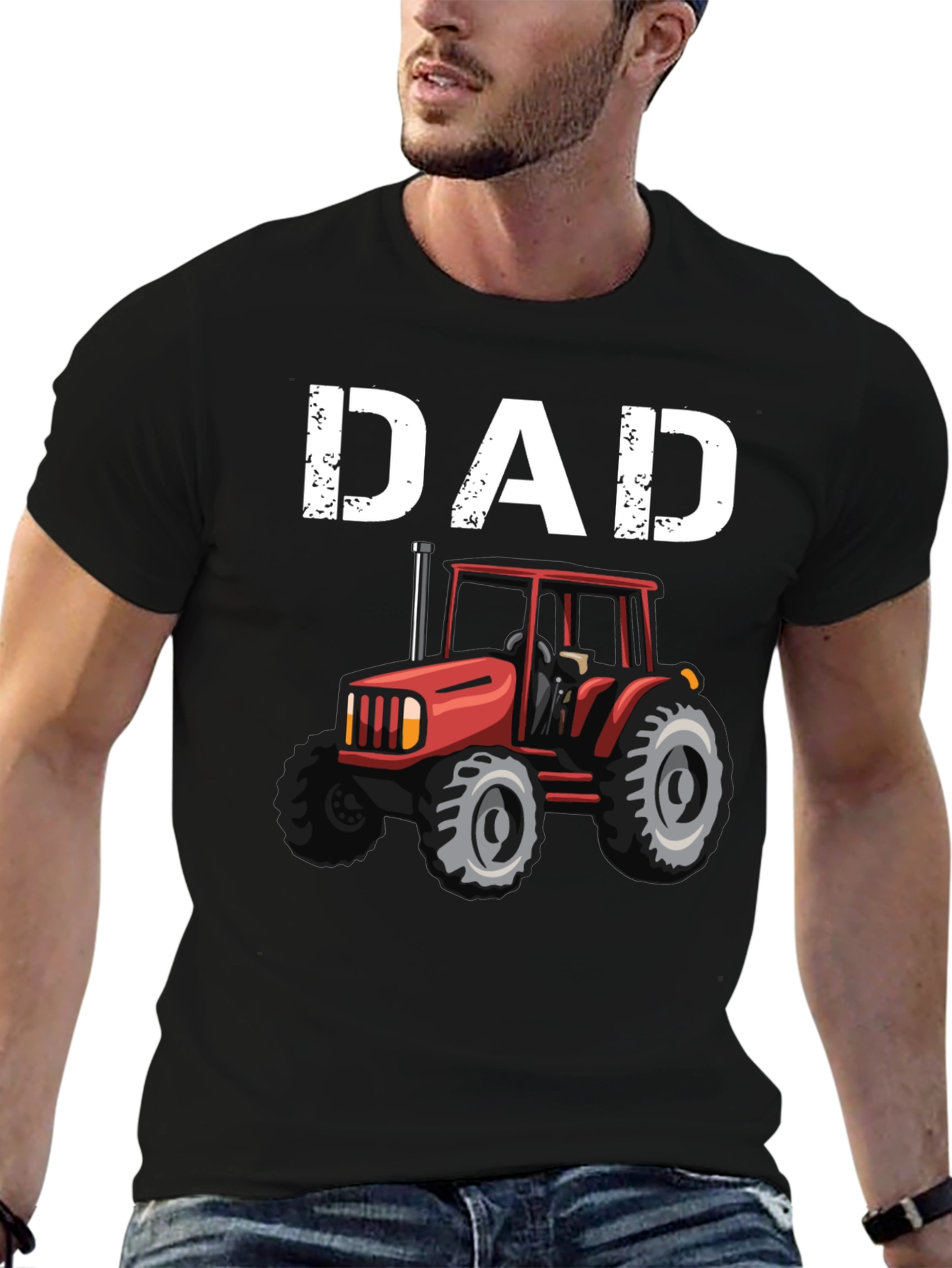 Dad Tractor Graphic T-Shirt - Fathers Day Gift