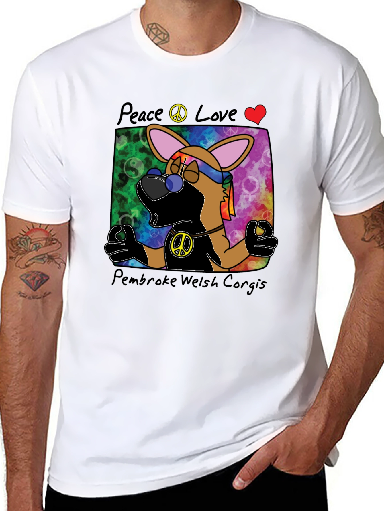 Peace Love Corgi T-Shirt
