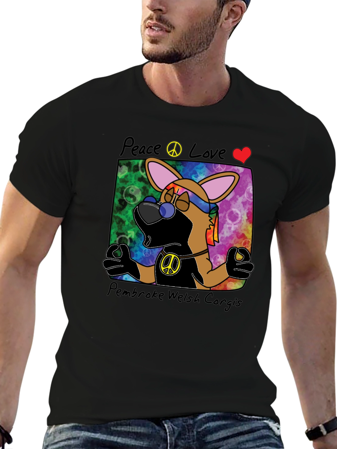 Peace Love Corgi T-Shirt