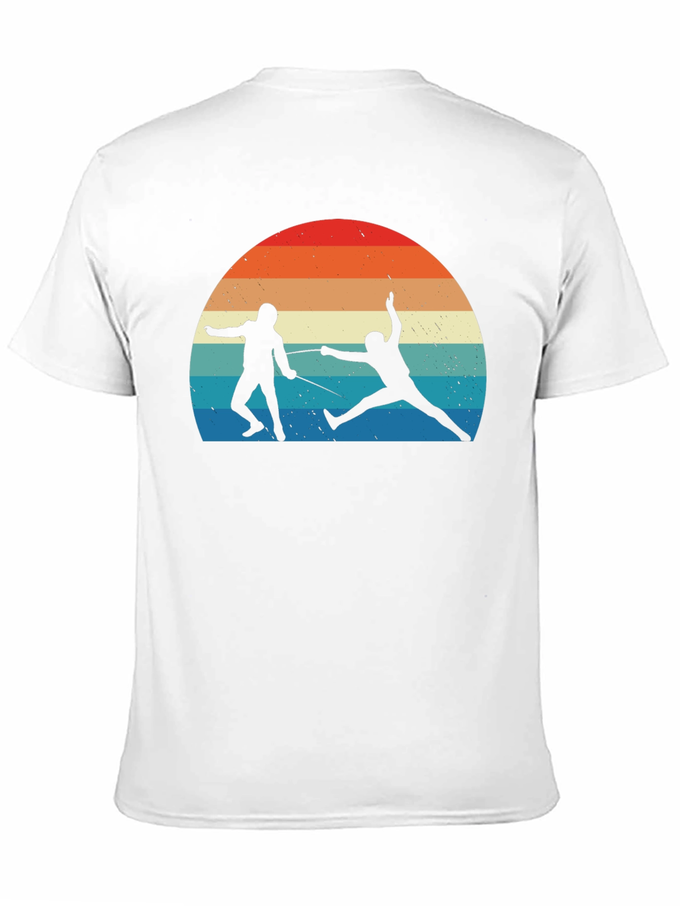 Fencing Sunset Graphic Tee - Retro Style