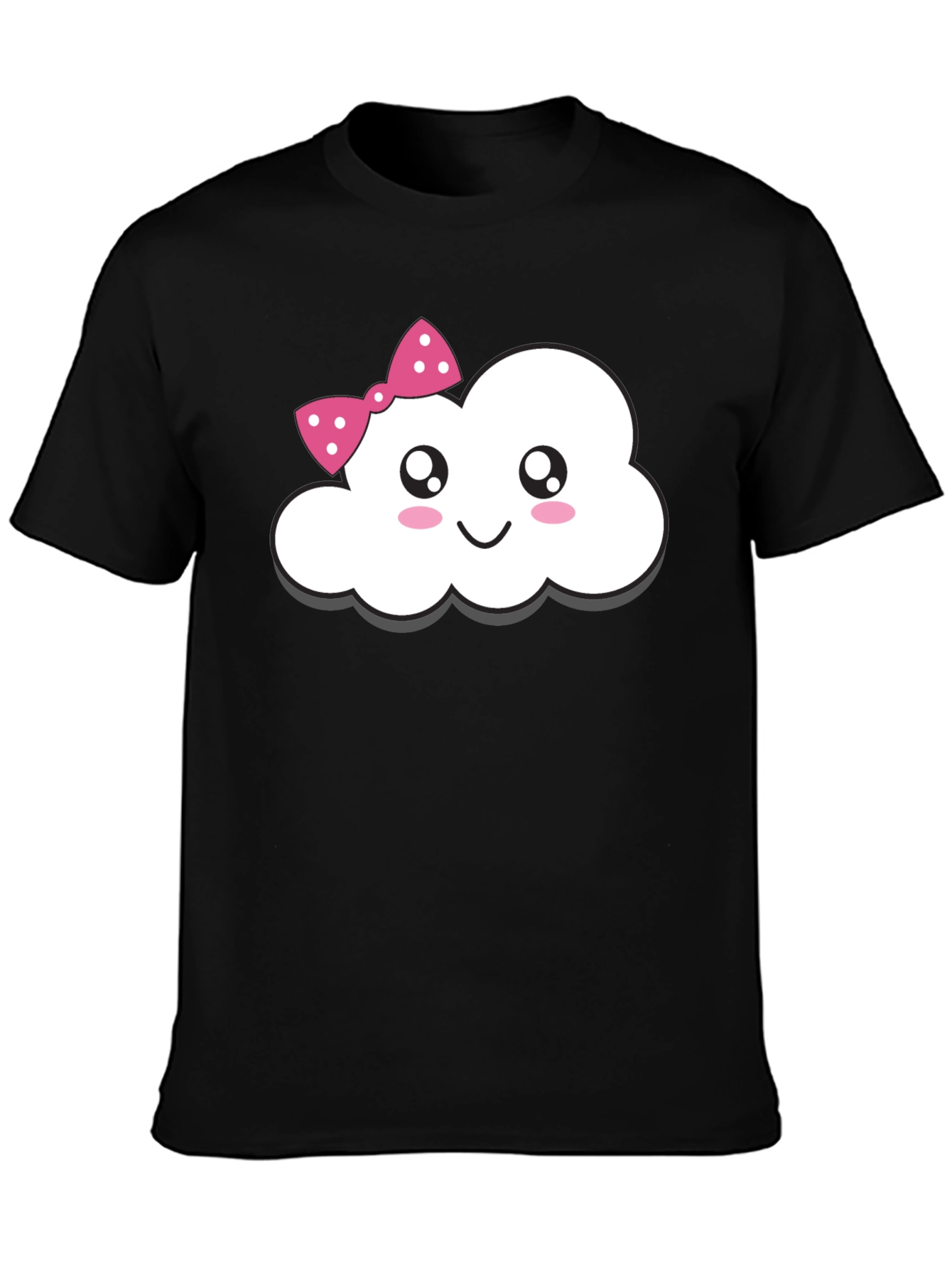 Cute Cloud with Bow T-Shirt - Fun Kawaii Style