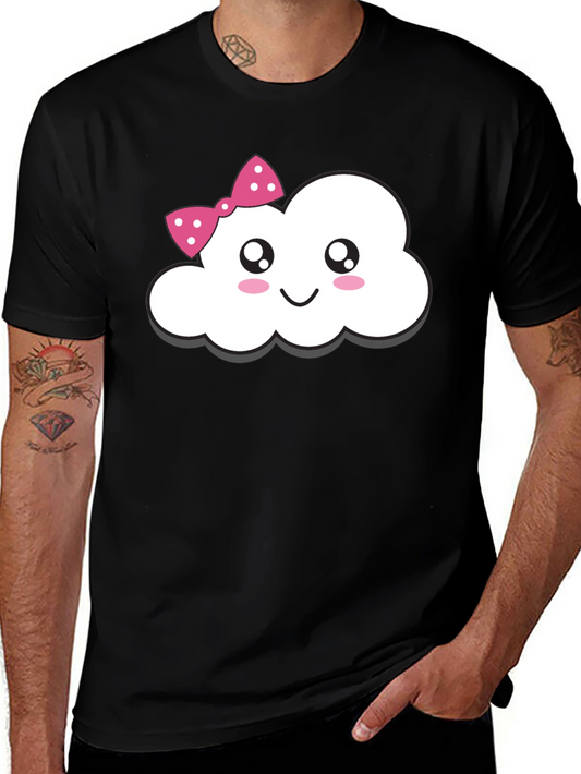 Cute Cloud with Bow T-Shirt - Fun Kawaii Style