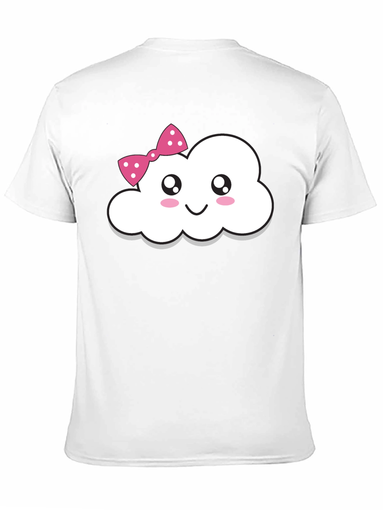 Cute Cloud with Bow T-Shirt - Fun Kawaii Style