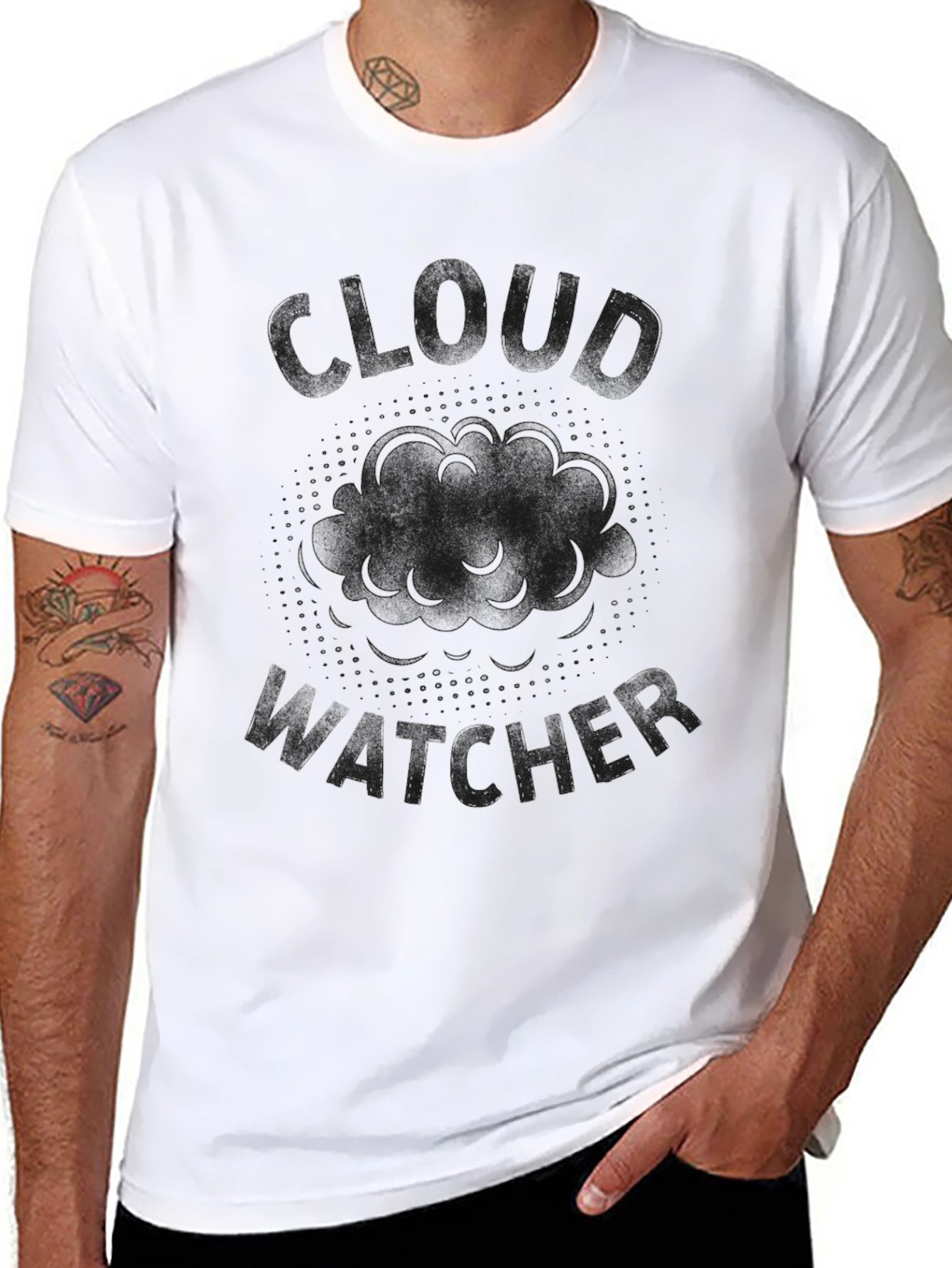Cloud Watcher Black T-Shirt