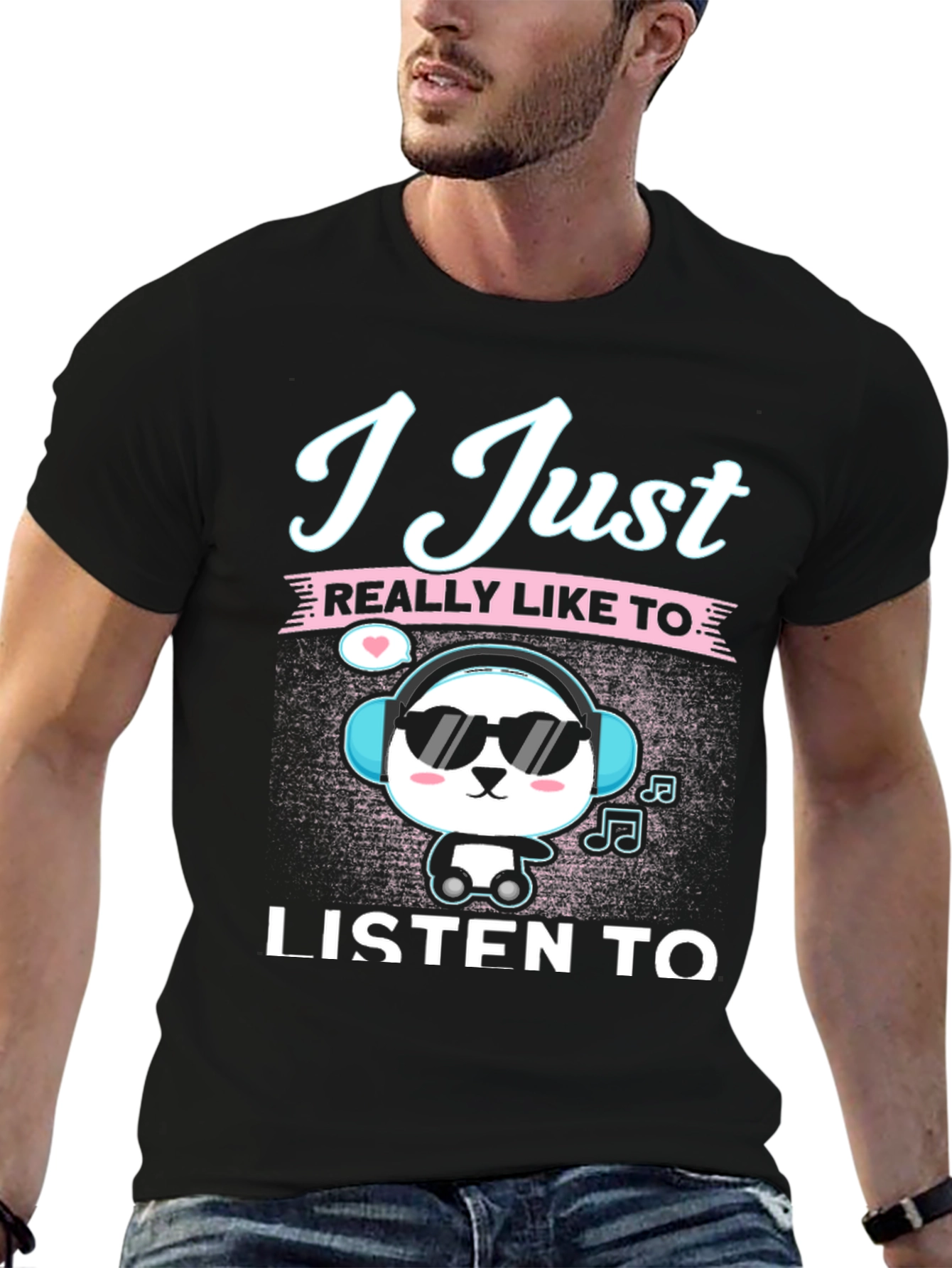 Cool Panda Music Lover T-Shirt