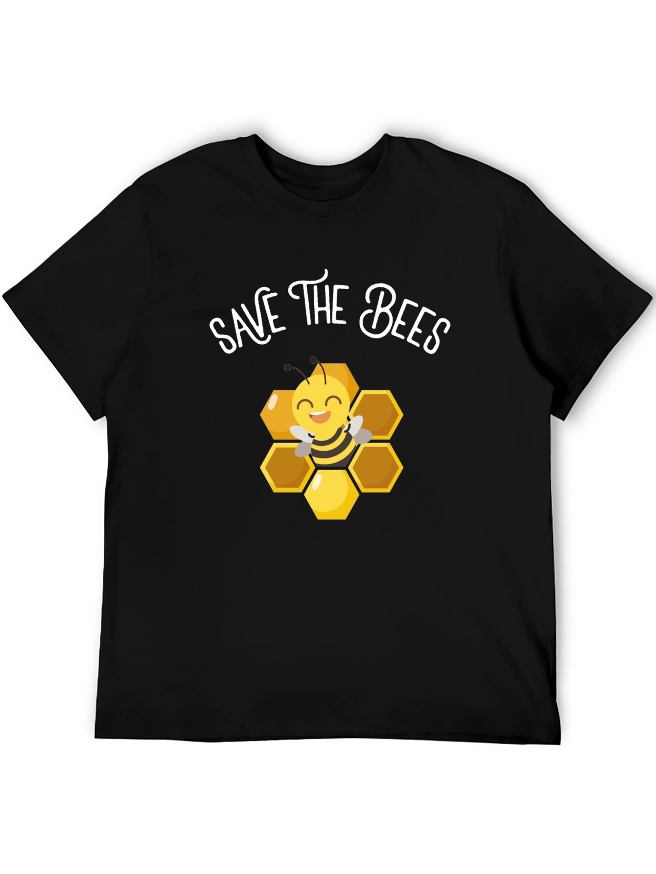 Save the Bees T-Shirt: Cute Bee and Honeycomb Design