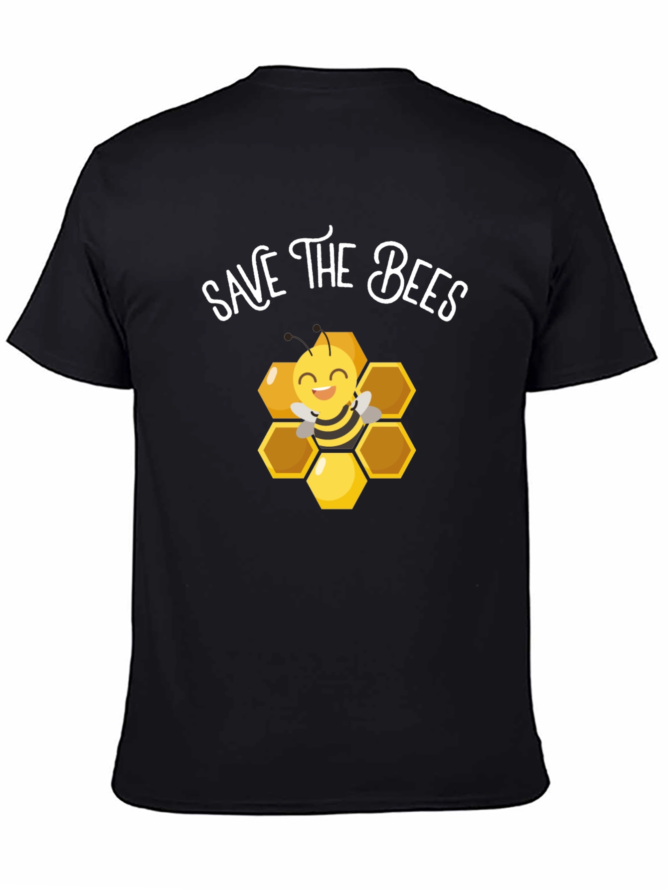 Save the Bees T-Shirt: Cute Bee and Honeycomb Design