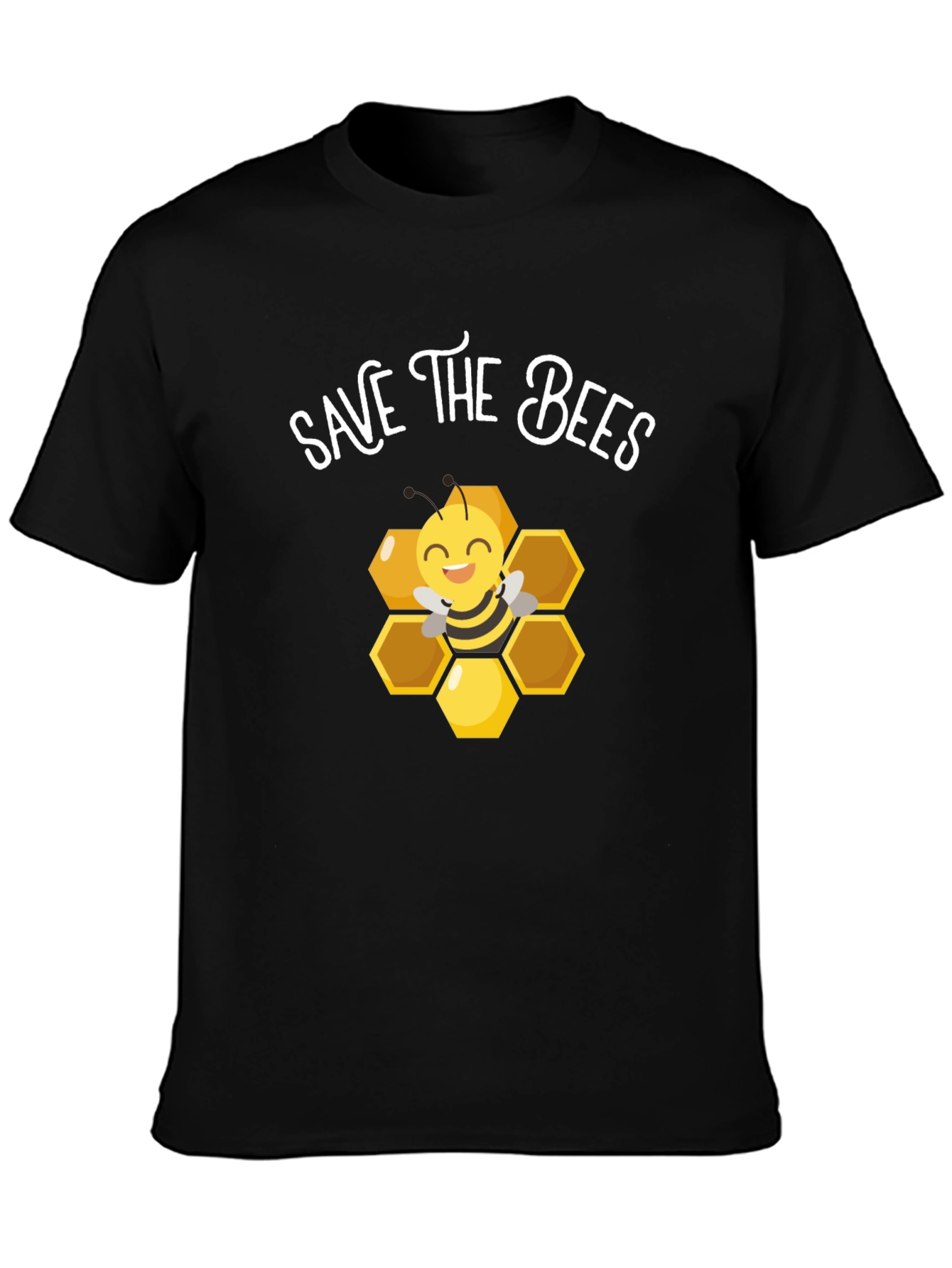 Save the Bees T-Shirt: Cute Bee and Honeycomb Design